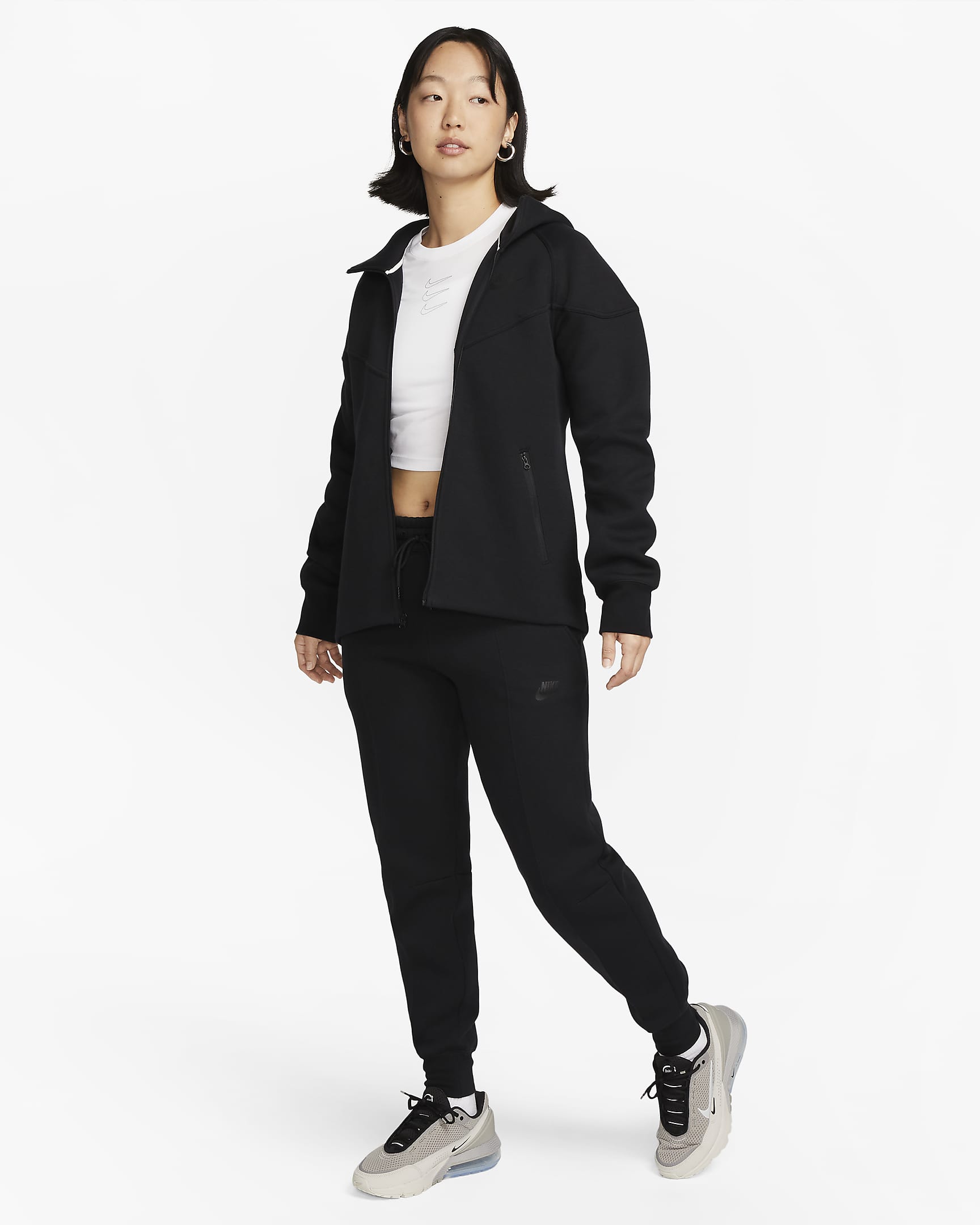 Nike Sportswear Tech Fleece Women's Mid-Rise Joggers - Black/Black