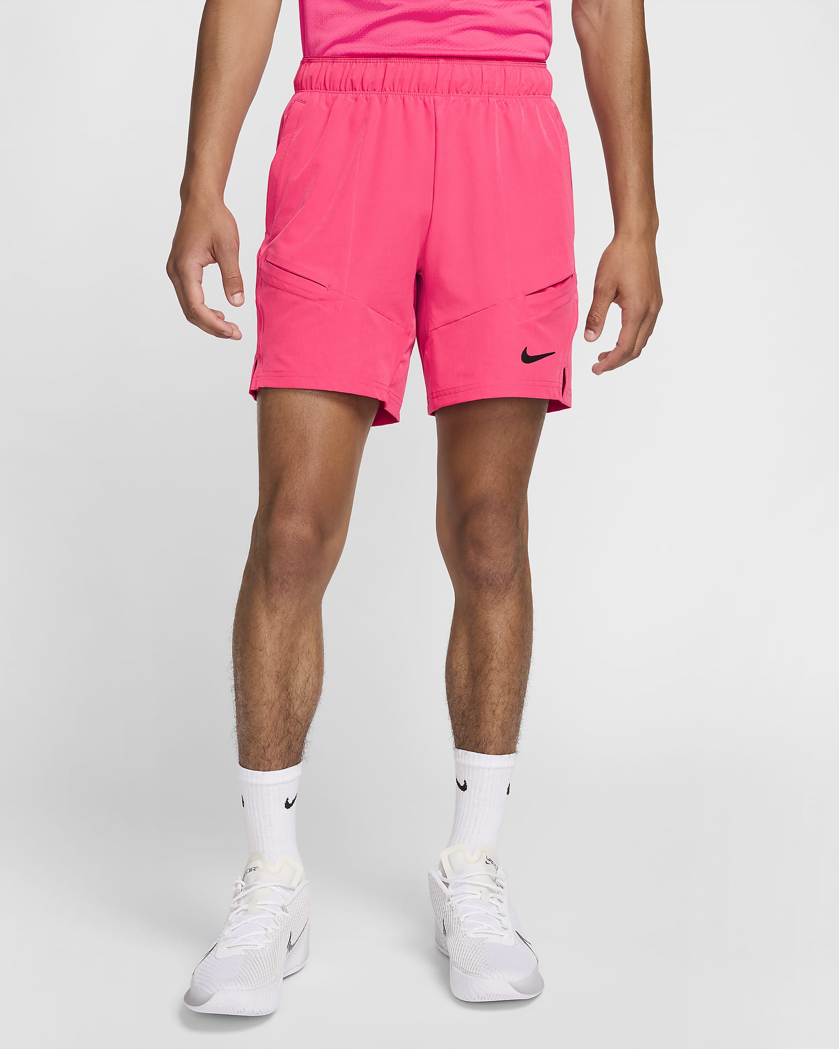 Shorts de tenis Dri-FIT de 18 cm para hombre NikeCourt Advantage - Rosa margarita/Negro