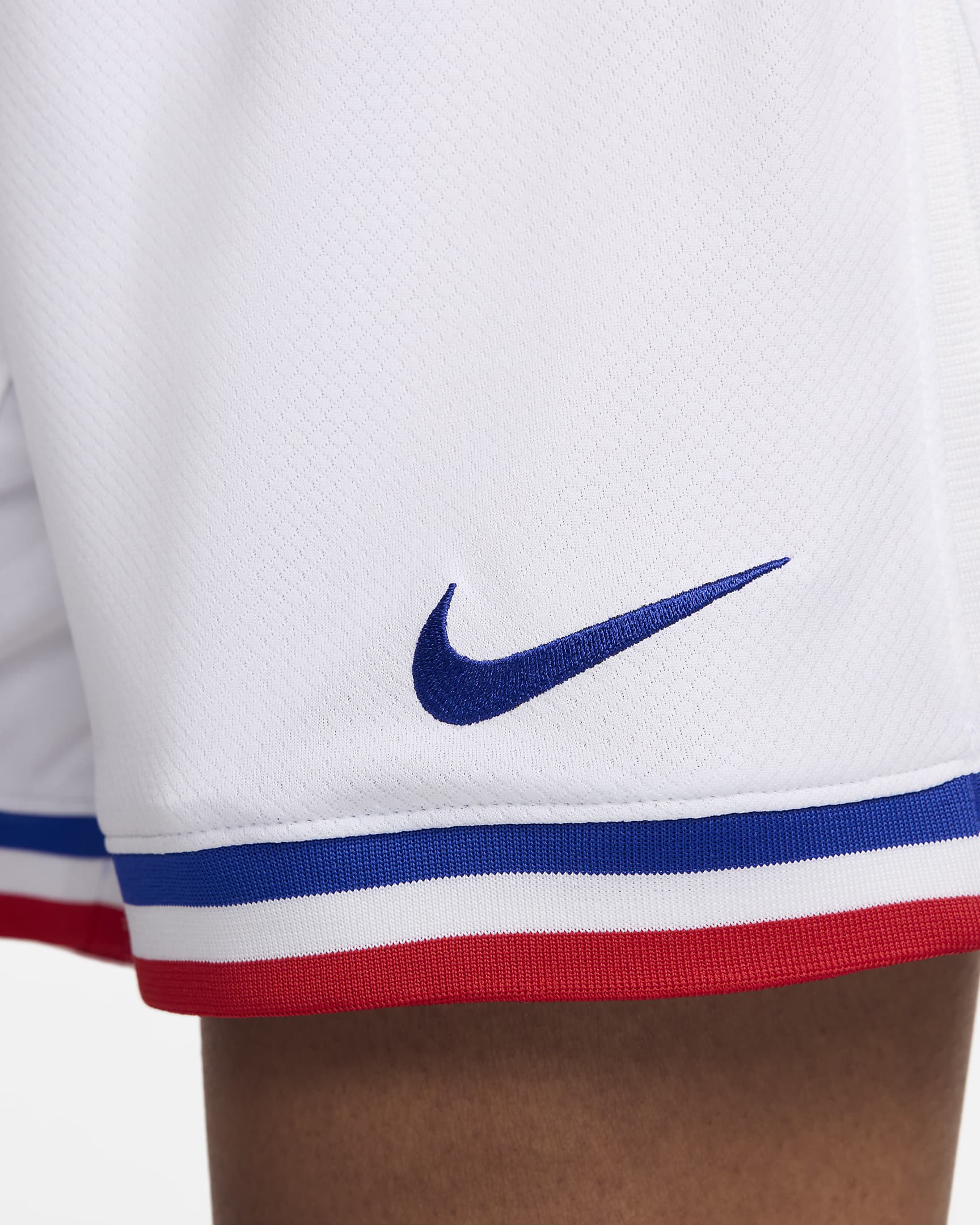 Γυναικείο ποδοσφαιρικό σορτς Nike Dri-FIT Replica εντός έδρας Γαλλία 2024 Stadium - Λευκό/Bright Blue