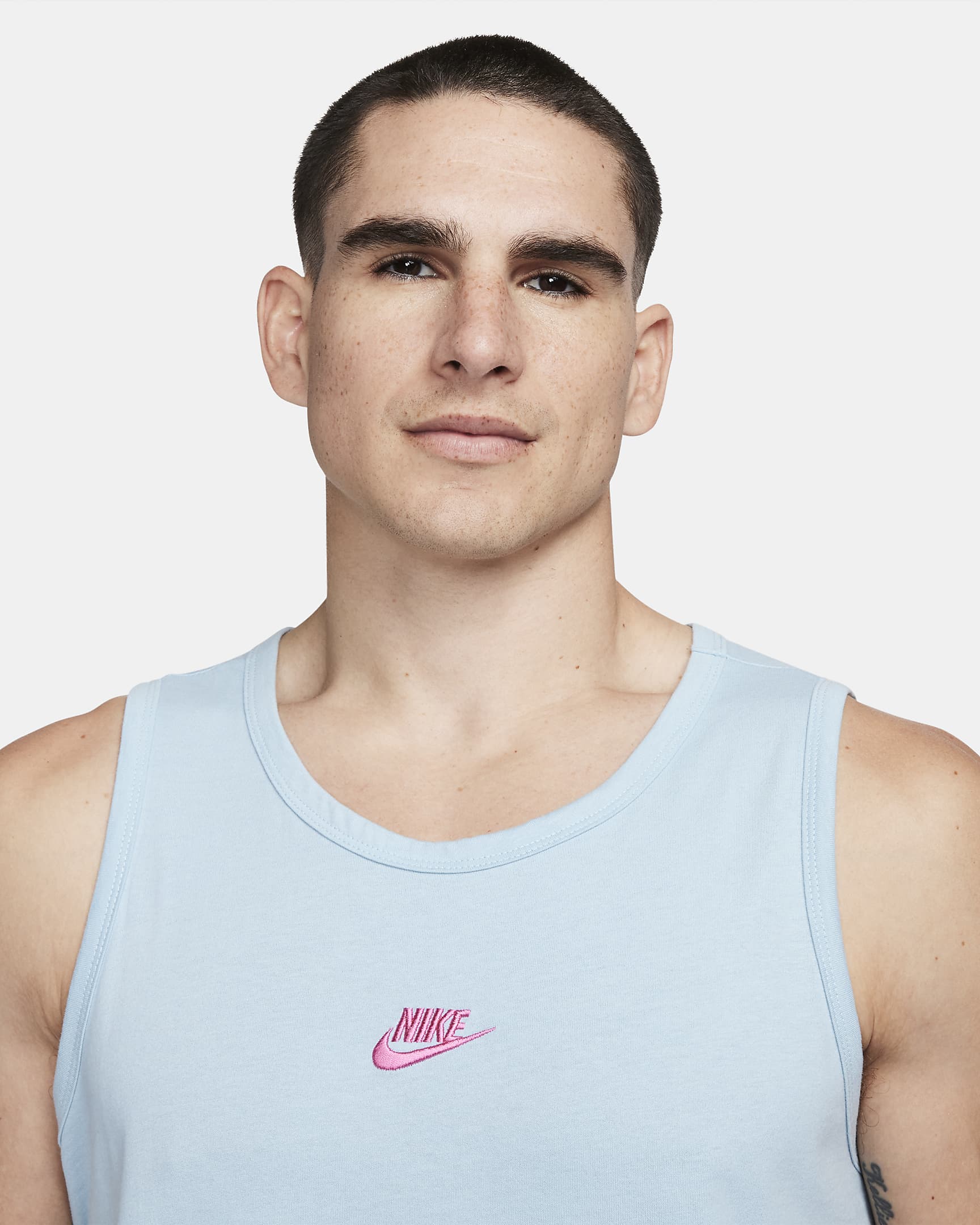 mens pink nike tank top