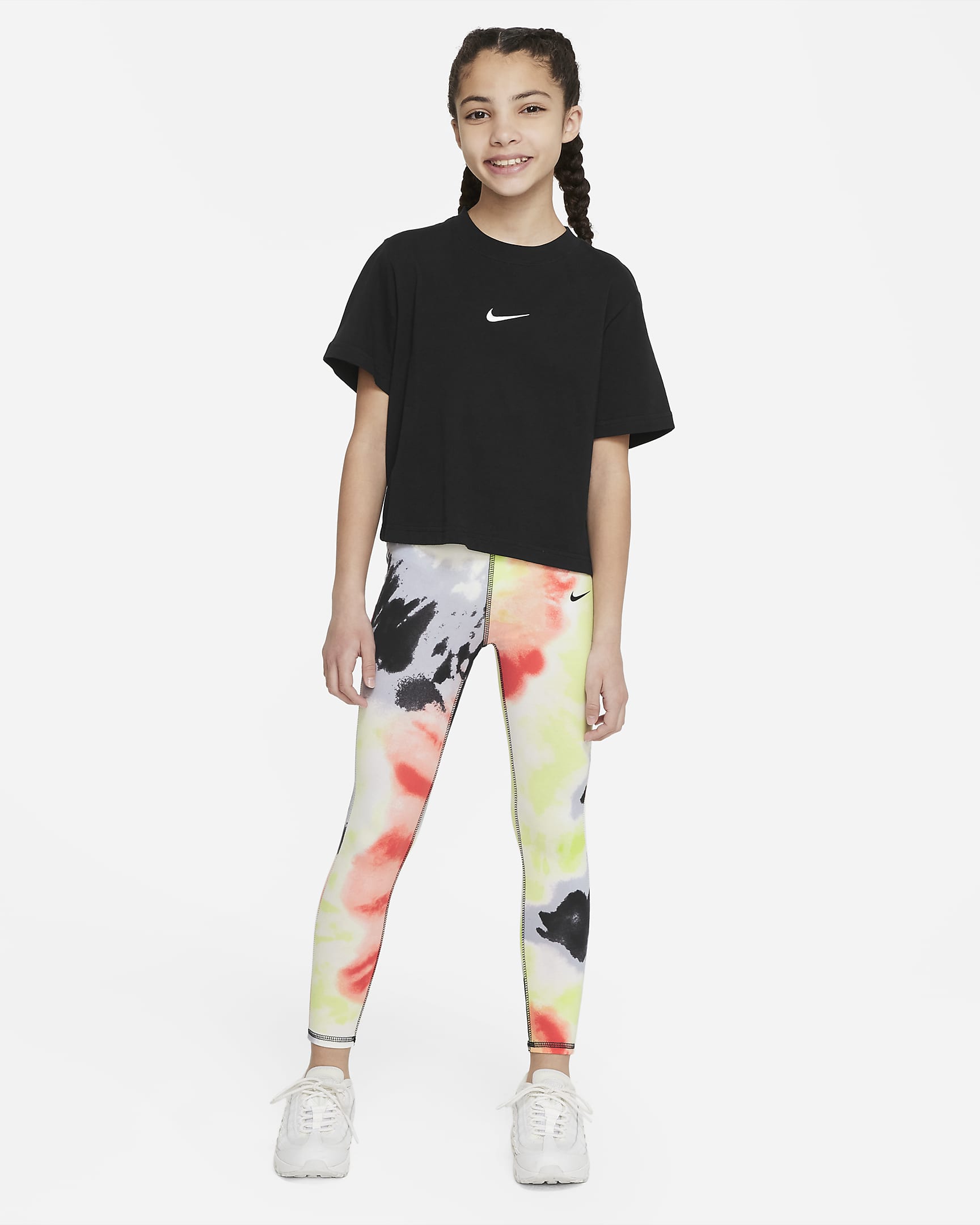 Nike Sportswear Favorites Big Kids' (Girls') Tie-Dye Leggings. Nike.com