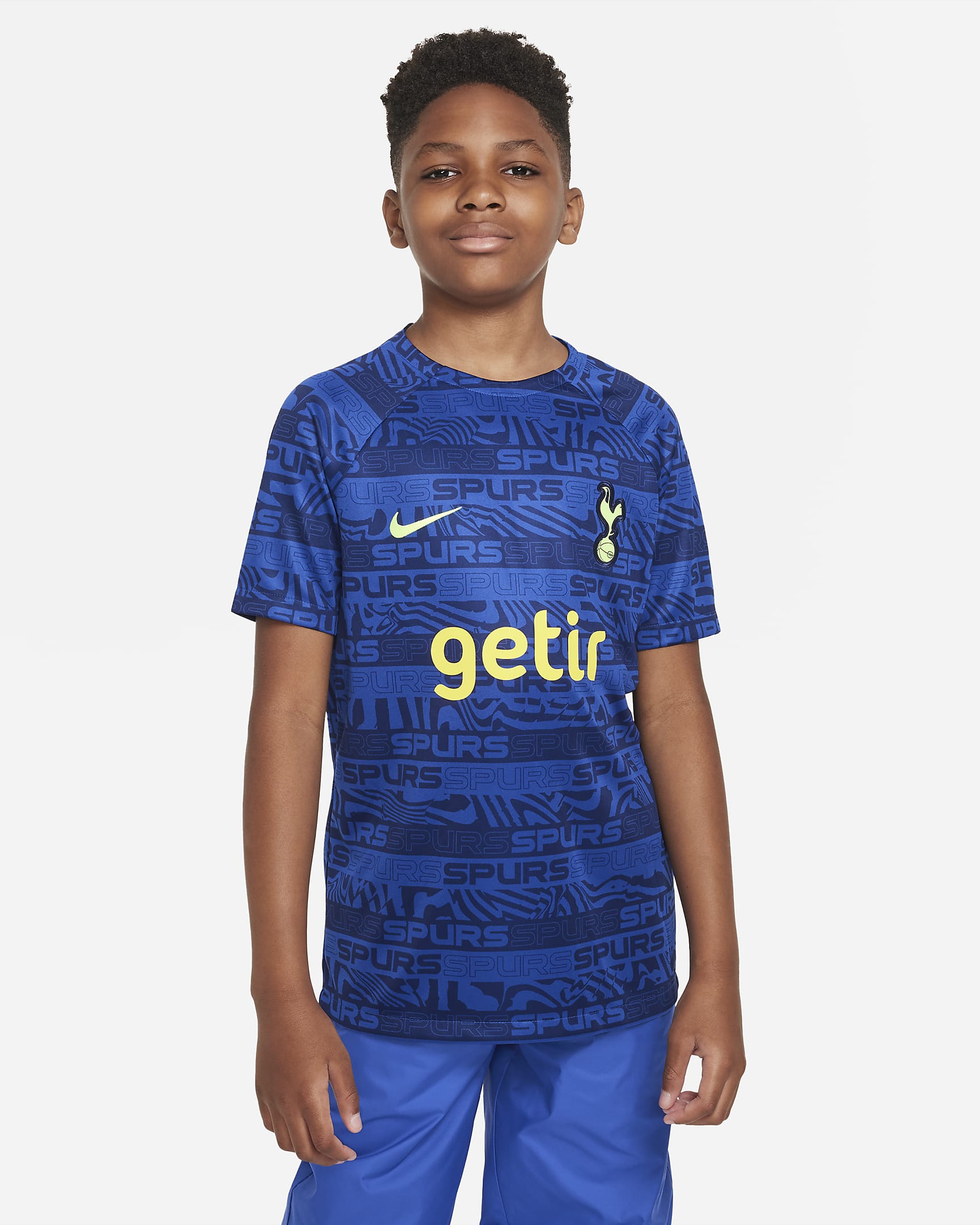 Playera de fútbol para antes del partido Nike Dri-FIT para niños talla ...