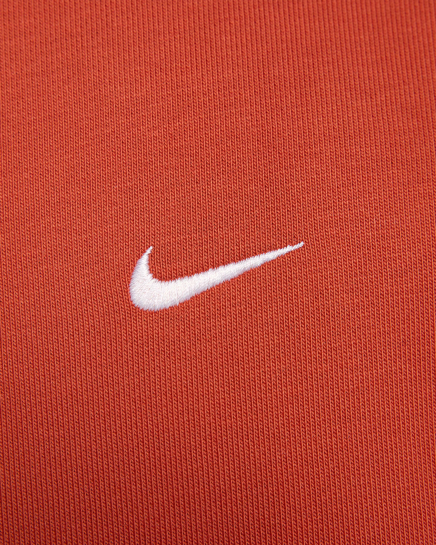 Nike Solo Swoosh fleecehettegenser til herre - Dragon Red/Hvit