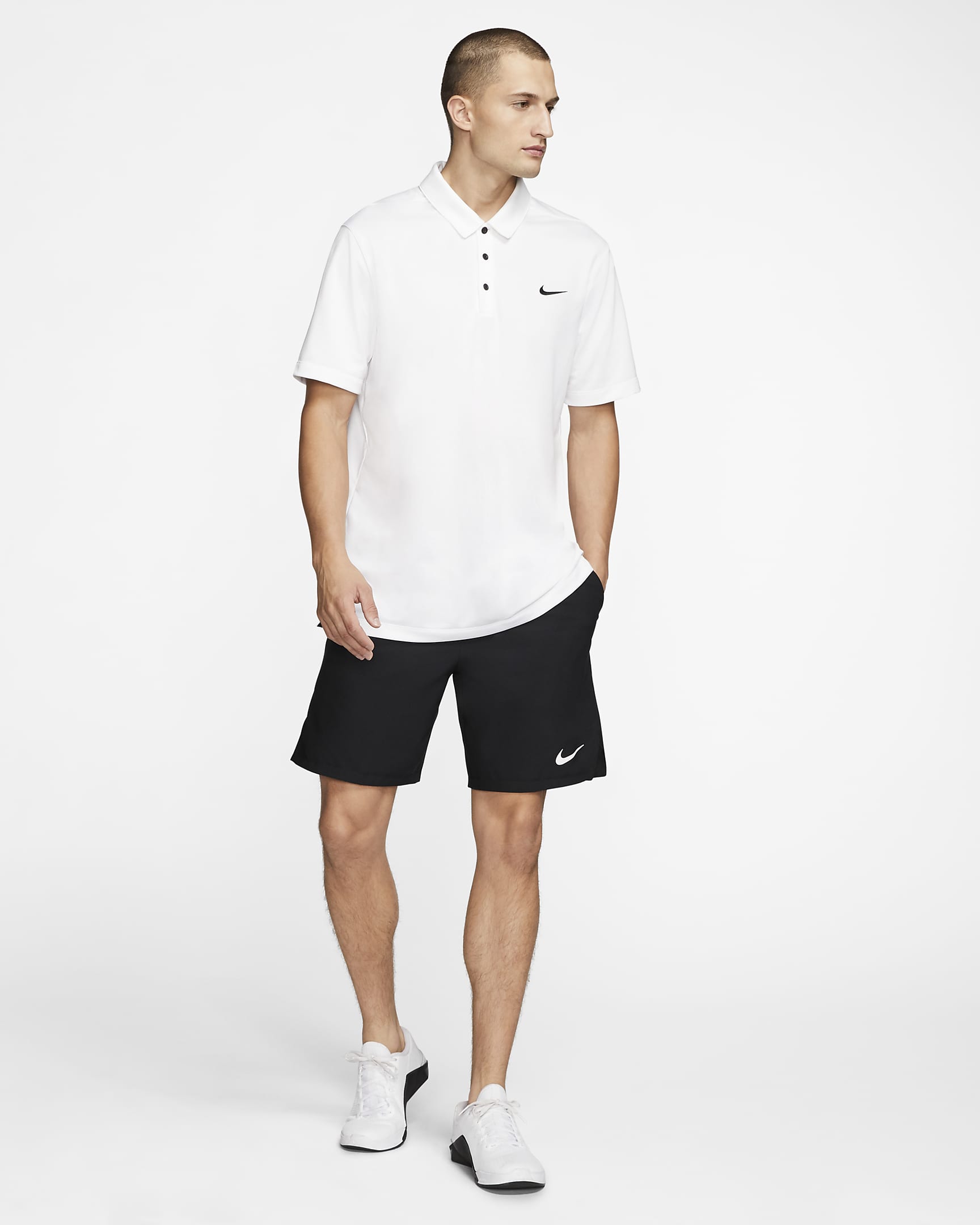 Nike Men's Football Polo - White/Black/Black