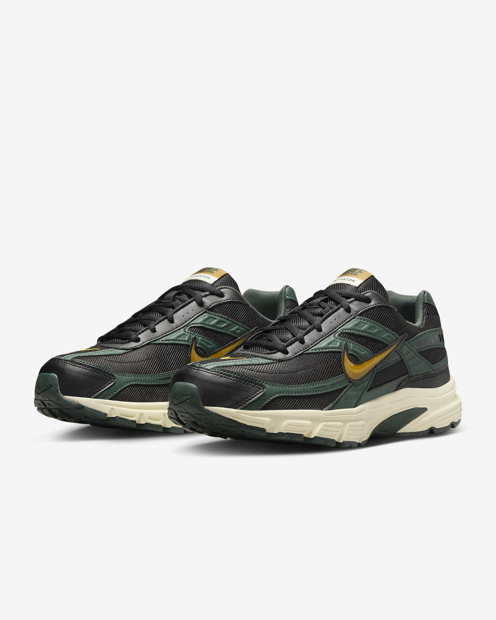 Chaussure Nike Initiator pour homme - Noir/Vintage Green/Coconut Milk/Bronzine