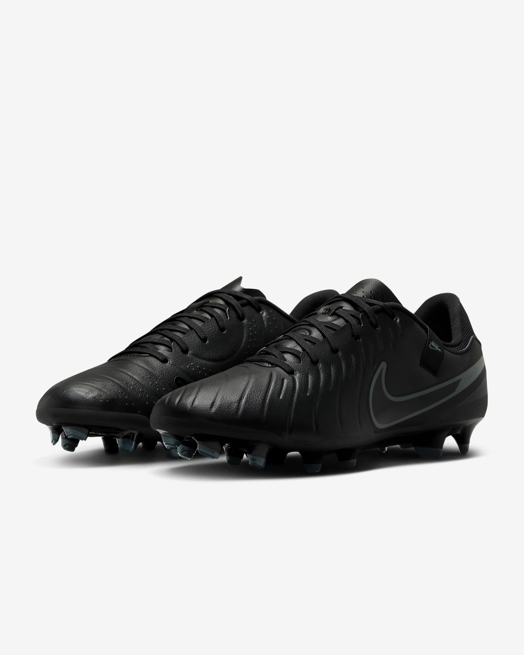 Nike Tiempo Legend 10 Academy Low-Top-Fußballschuh für verschiedene Böden - Schwarz/Deep Jungle/Schwarz