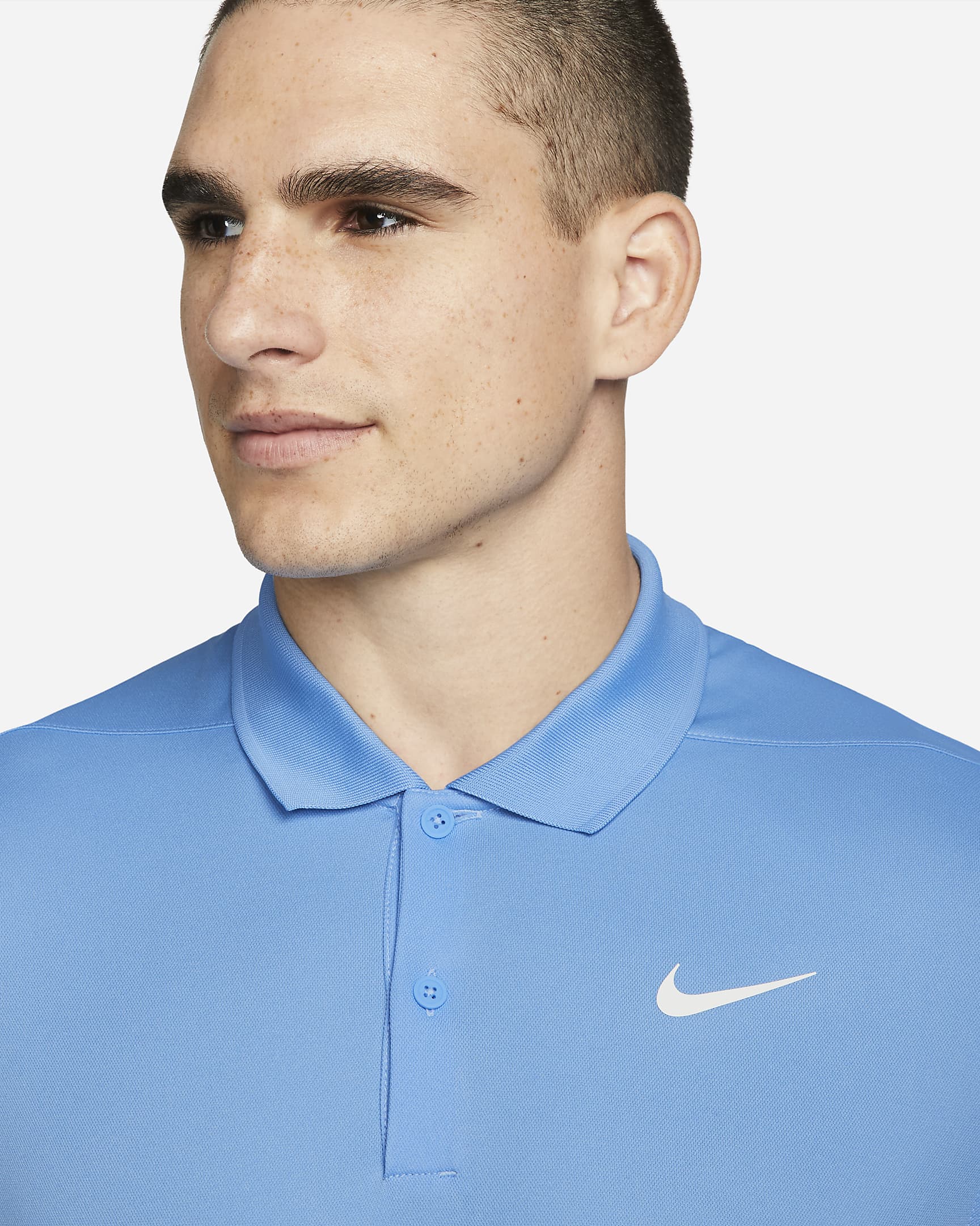 Pánská golfová polokošile Nike Dri-FIT Victory - University Blue/Bílá