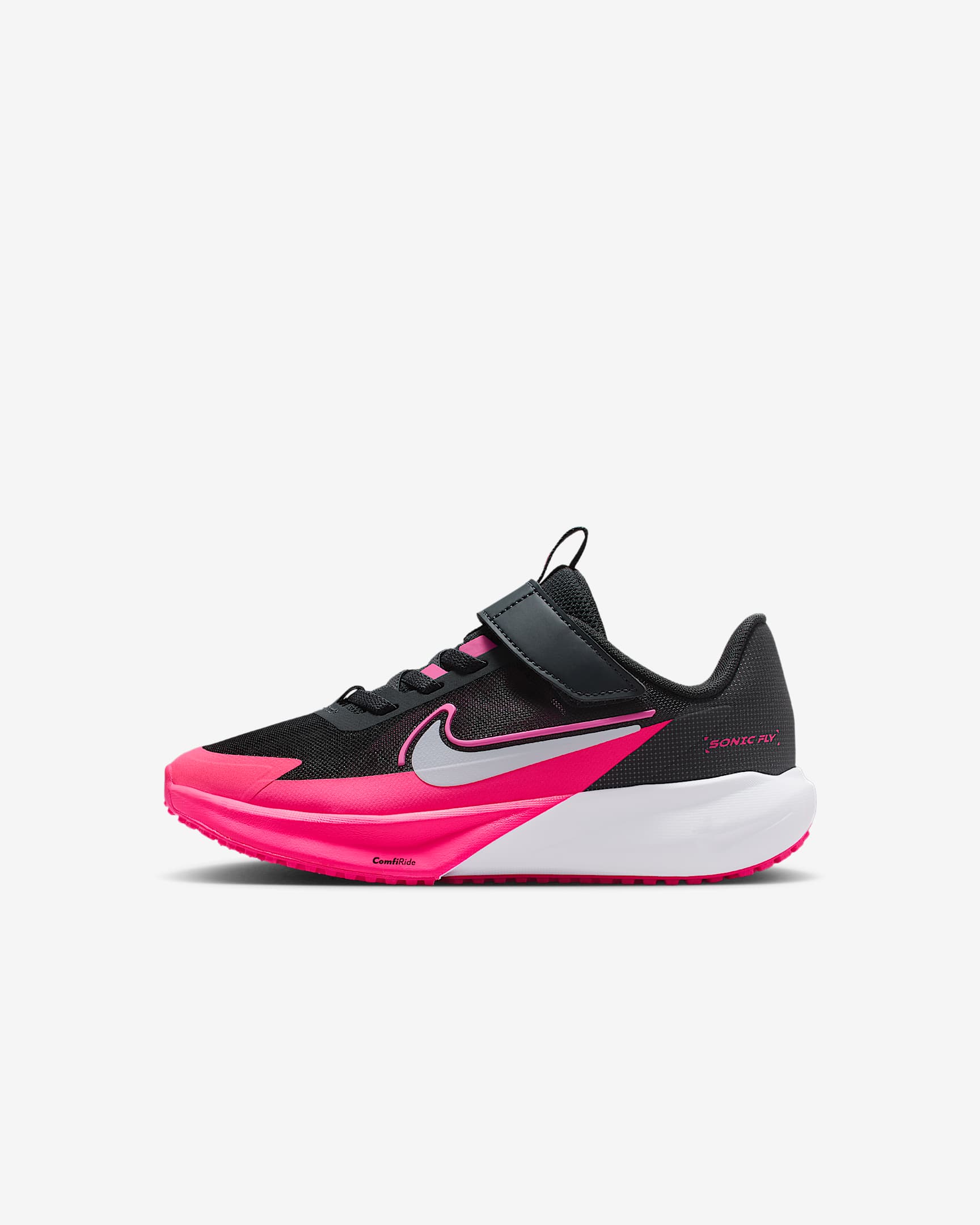 Nike Sonic Fly Little Kids' Running Shoes - Off Noir/Hyper Pink/Playful Pink/Bright Crimson