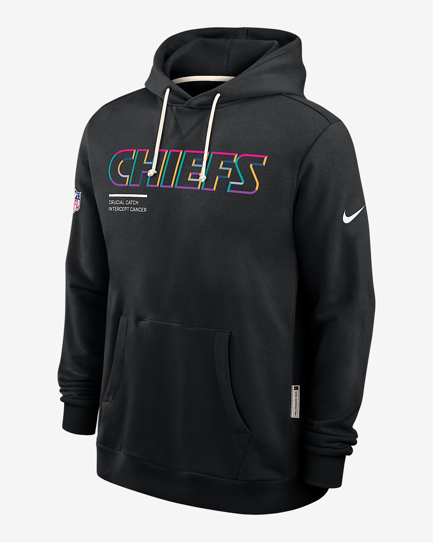 Kansas City Chiefs Crucial Catch Sideline Men's Nike Dri-FIT NFL Pullover Hoodie - Black