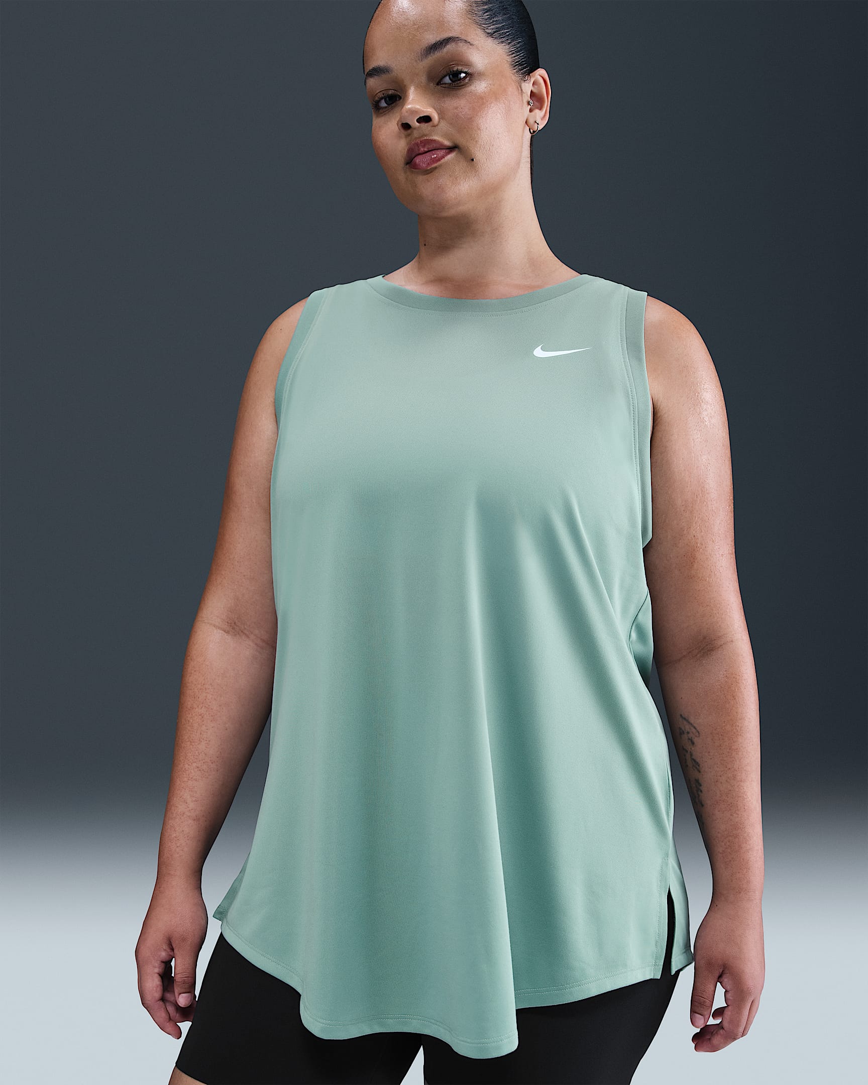 Nike Dri-FIT Women's Tank (Plus Size) - Cannon/White