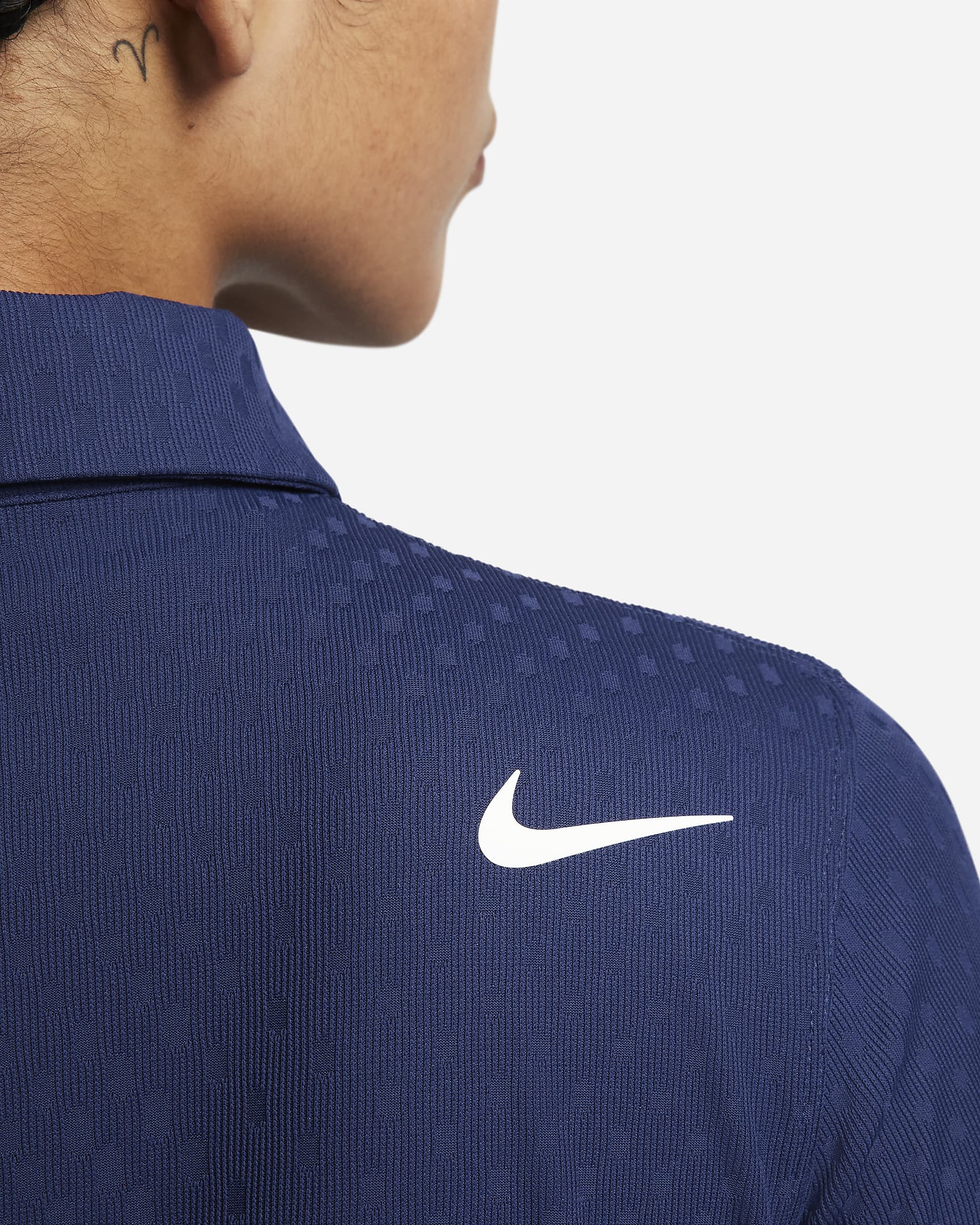 Polo de golf à manches courtes Dri-FIT ADV Nike Tour pour femme - Midnight Navy/Blanc