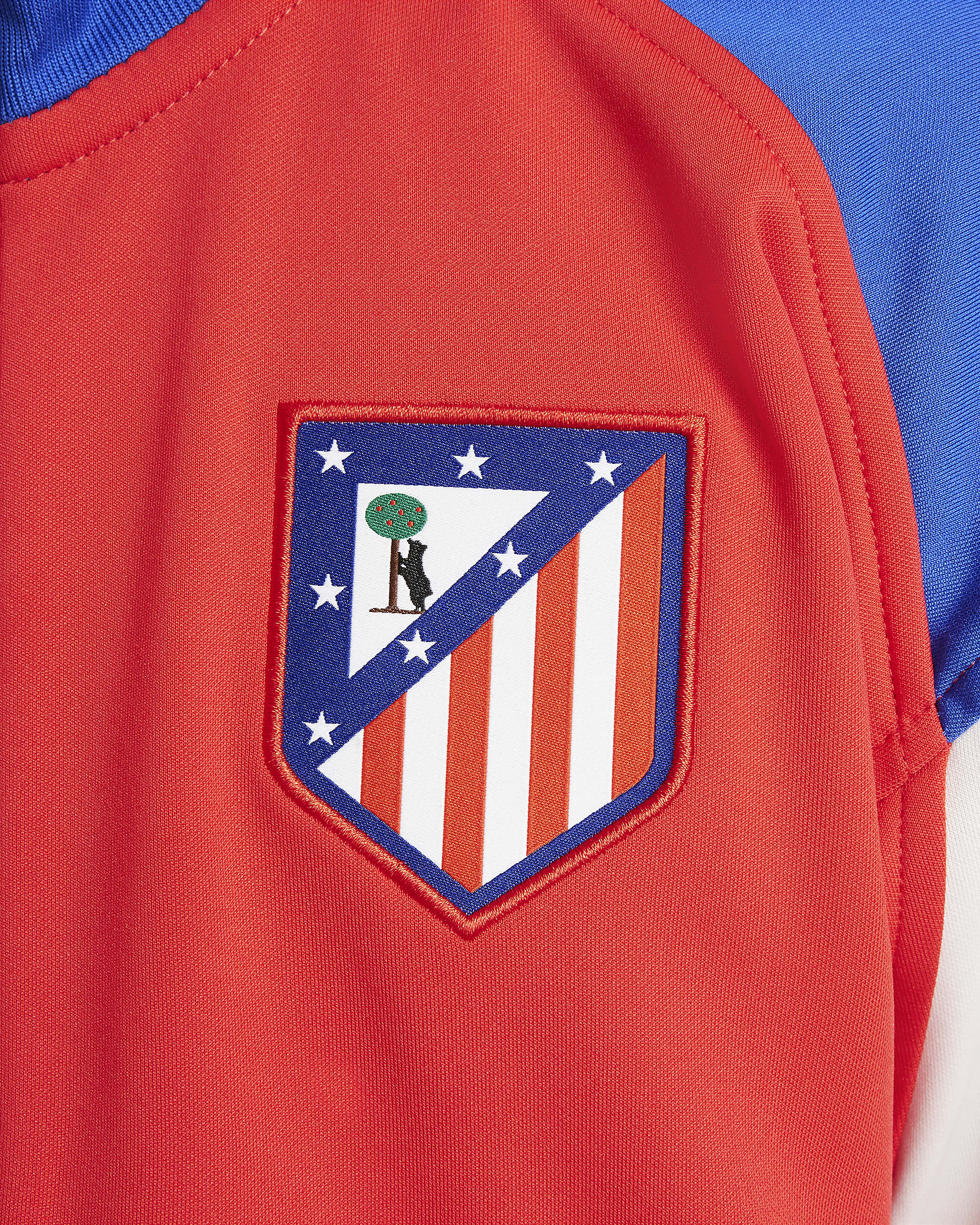 Fotbalová reprezentační bunda Nike Dri-FIT Atlético Madrid Academy Pro pro větší děti - Light Crimson/Hyper Royal/Phantom/Phantom