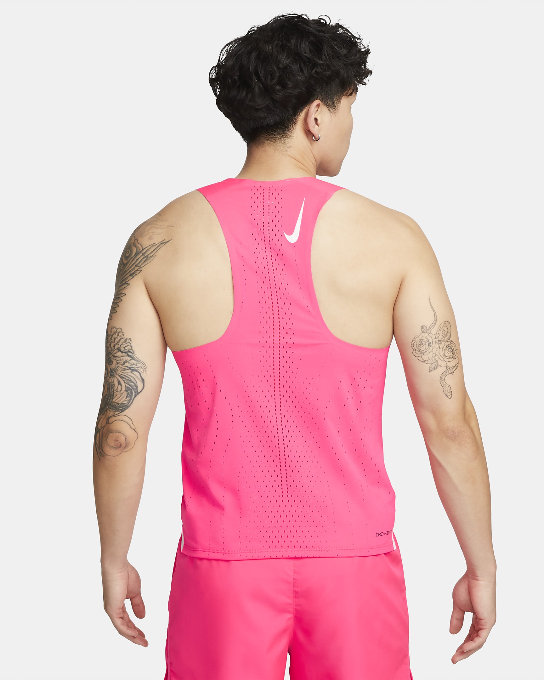 Nike Dri-FIT ADV AeroSwift Men's Racing Vest - Hyper Pink/White