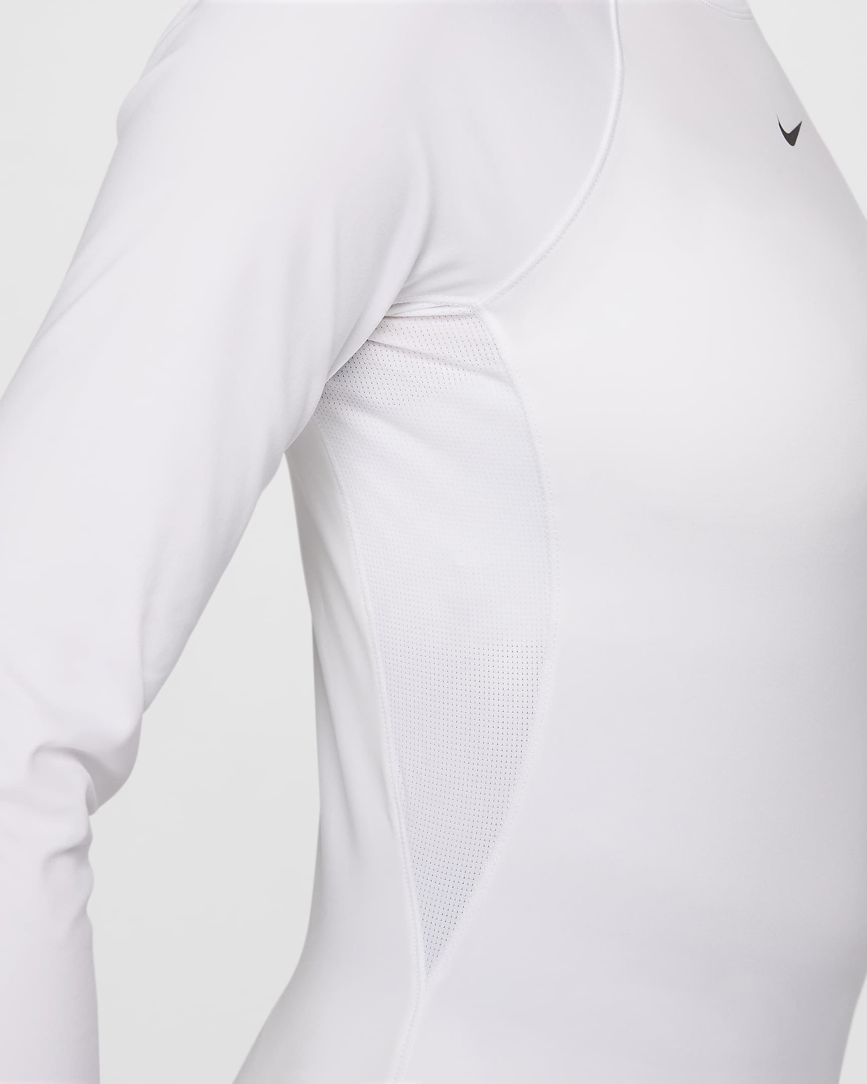 Playera de manga larga Dri-FIT para mujer Nike Pro - Blanco/Negro