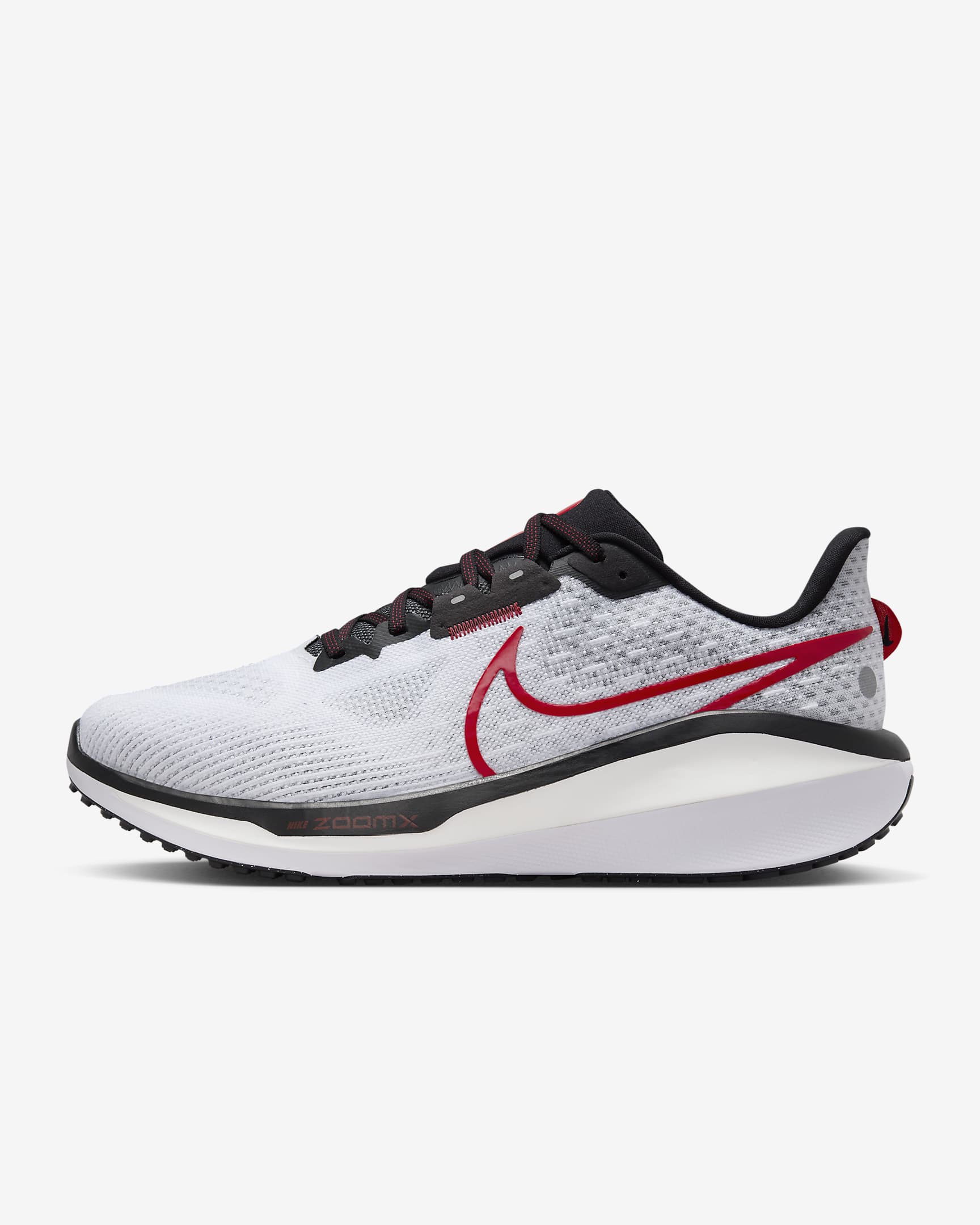 Nike Vomero 17 Men's Road Running Shoes - White/Fire Red/Platinum Tint/Black