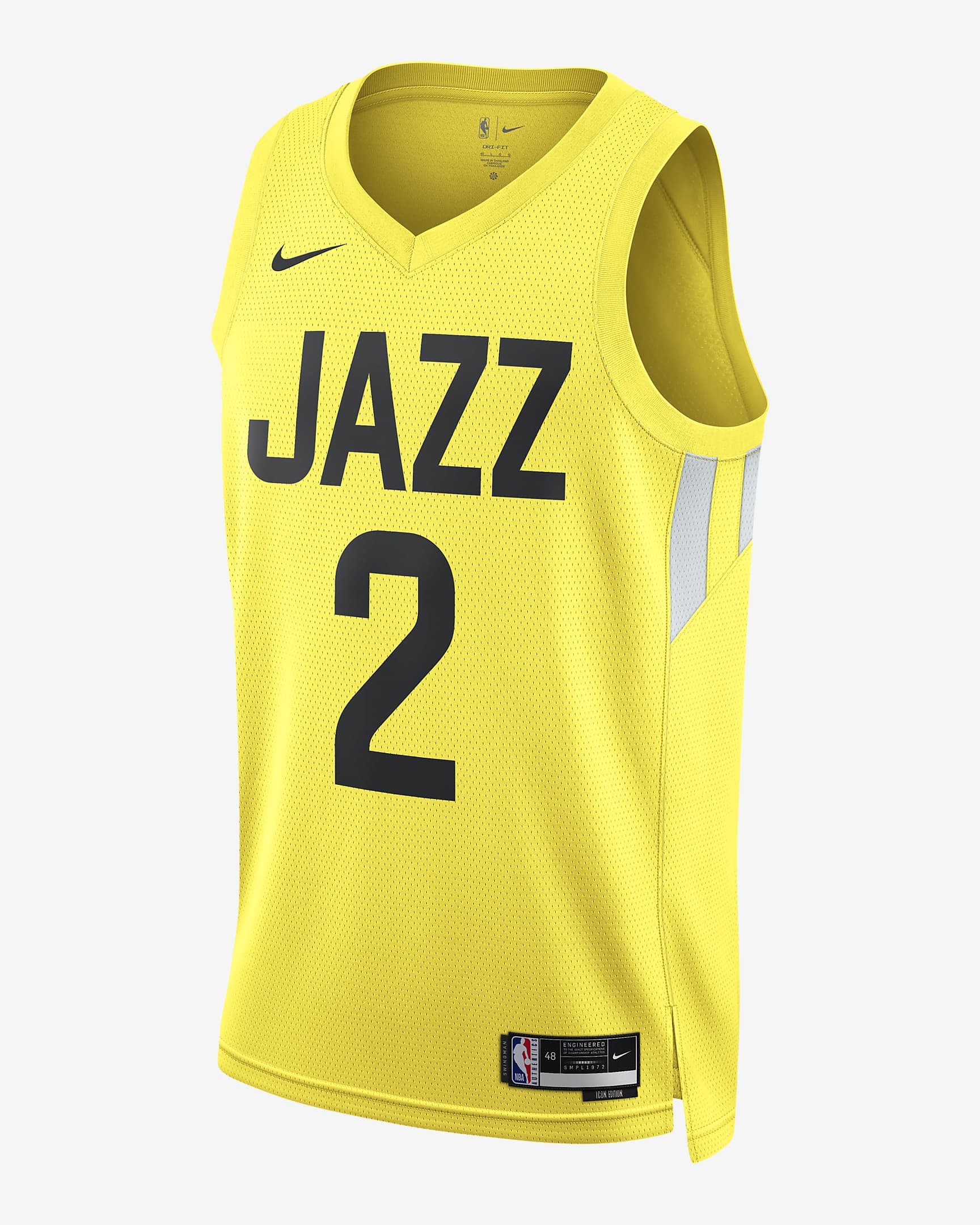 Utah Jazz Icon Edition 2022/23 Nike Dri-FIT NBA Swingman-trøje til mænd - Yellow Strike