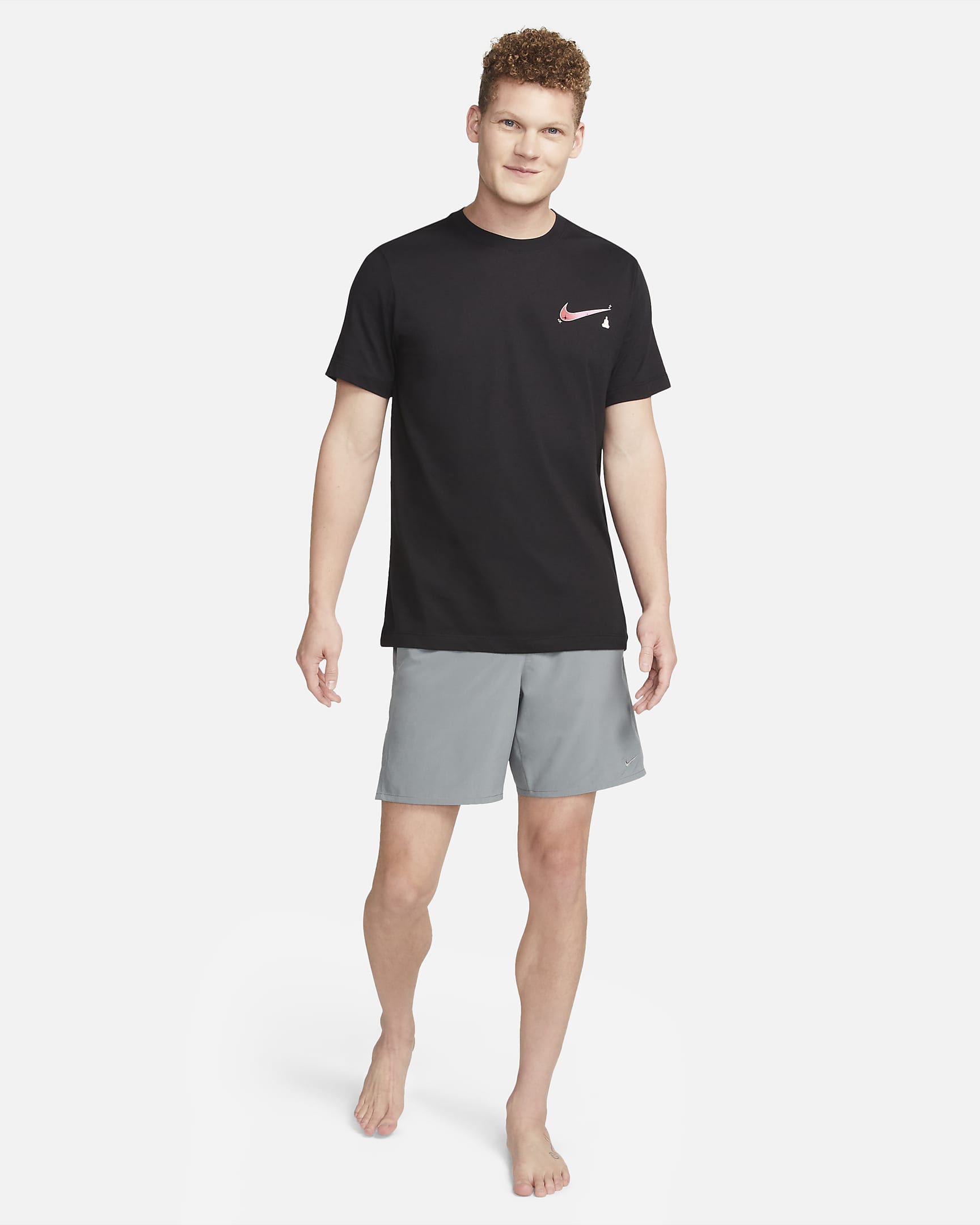 Nike Unlimited multifunctionele niet-gevoerde herenshorts met Dri-FIT (18 cm) - Smoke Grey/Zwart/Smoke Grey