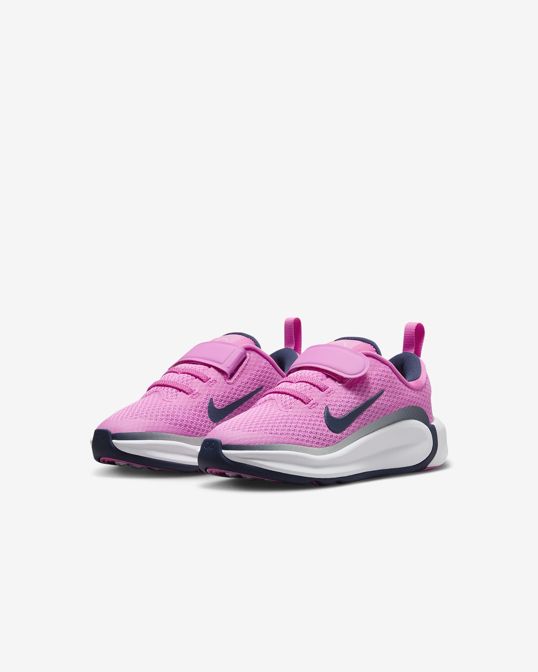 Tenis para niños de preescolar Nike Infinity Flow - Rosa alegre/Plata claro/Blanco/Azul marino medianoche