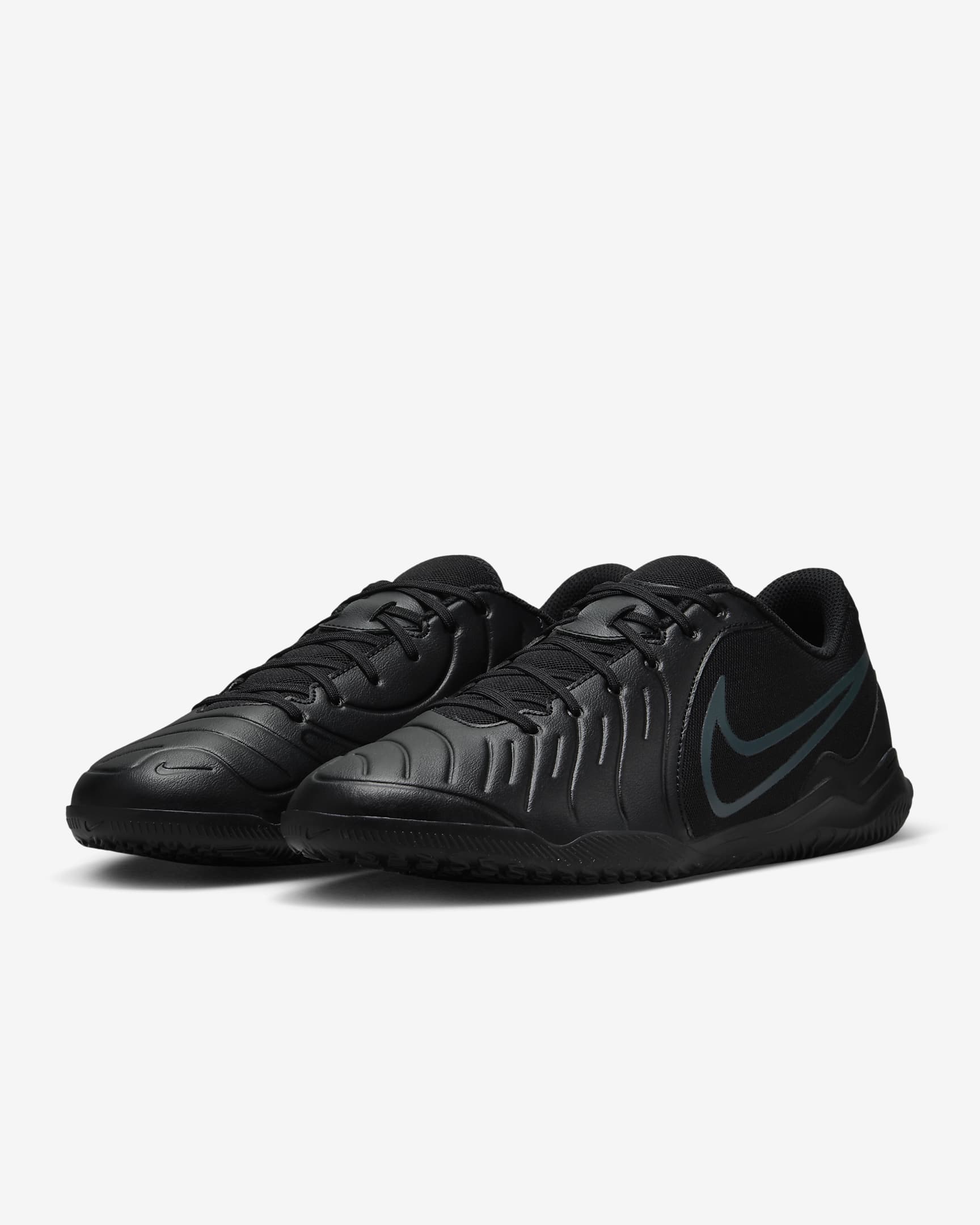 Nike Tiempo Legend 10 Club Indoor Court Low-Top Football Shoes - Black/Deep Jungle/Black