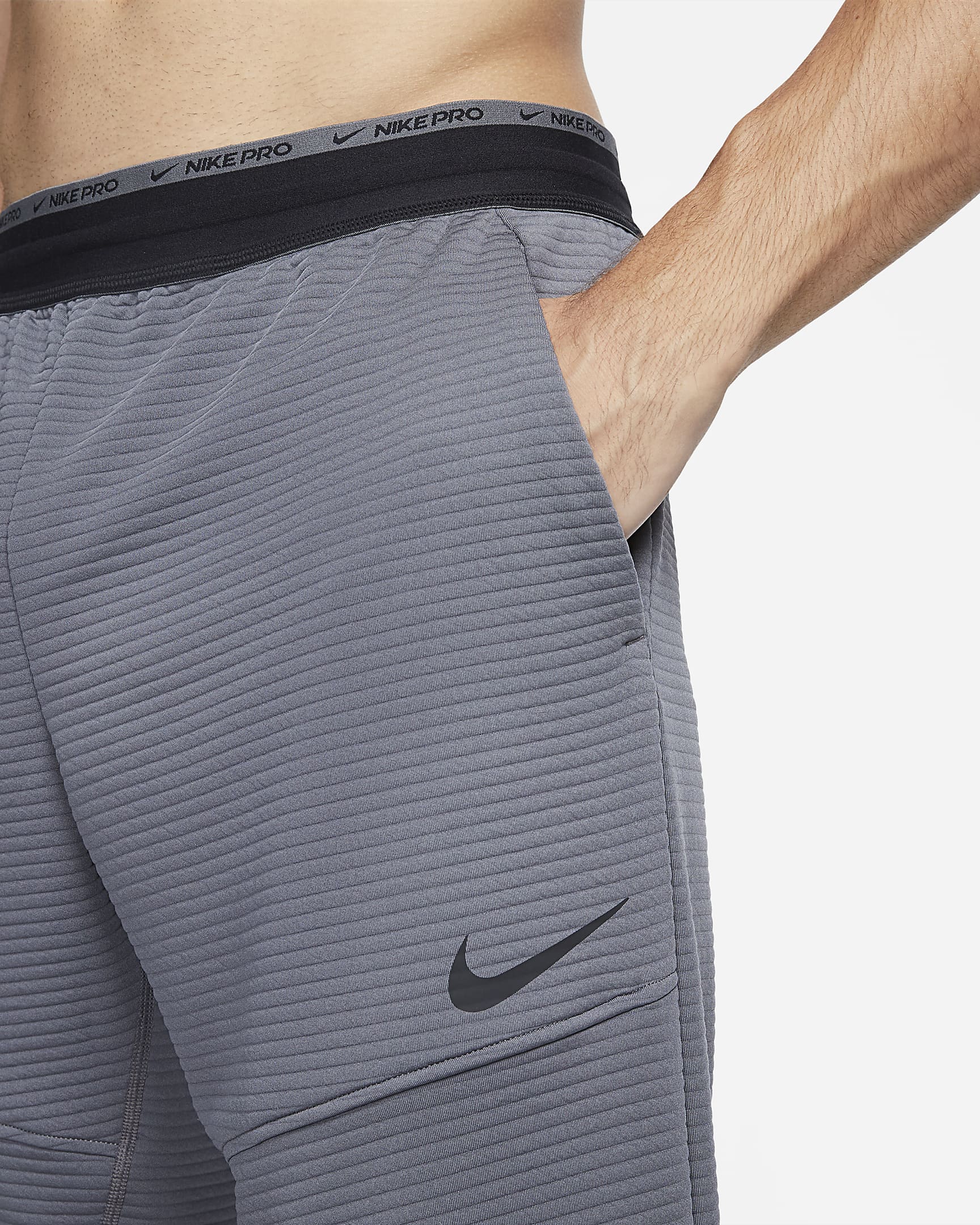 Pantalones de fitness de tejido Fleece Dri-FIT para hombre Nike - Gris hierro/Negro