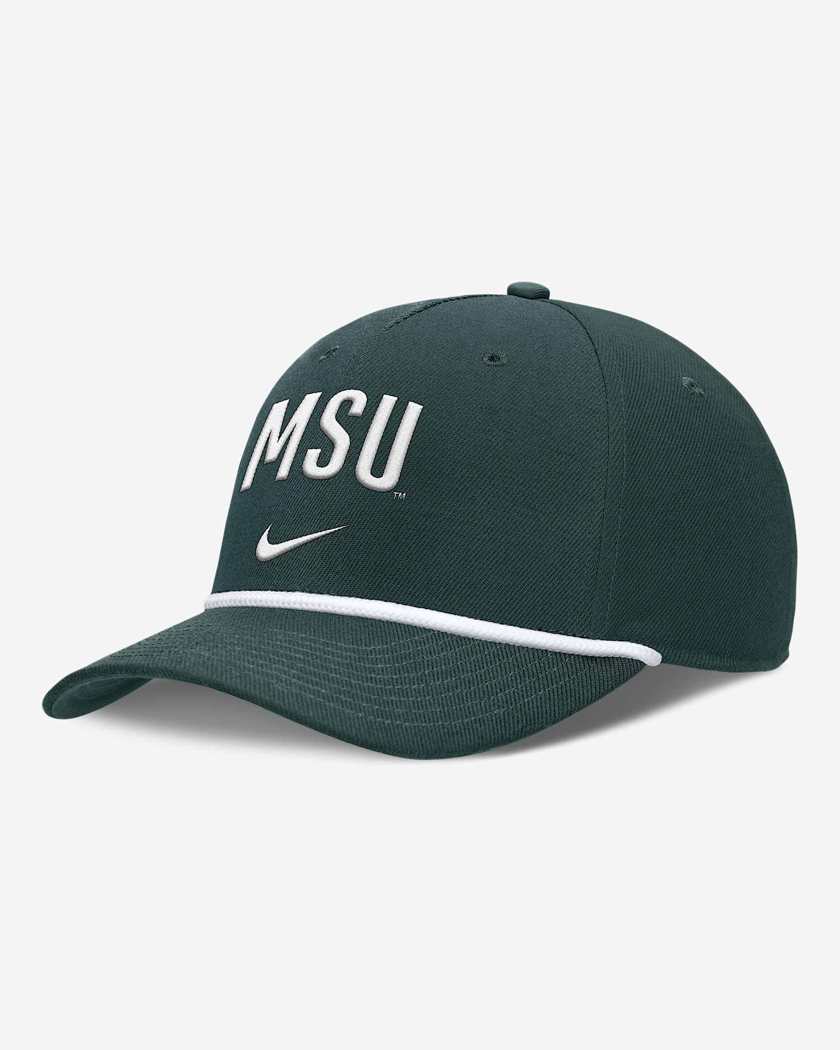 Michigan State Primetime Rise Campus Men's Nike College Adjustable Hat - Green
