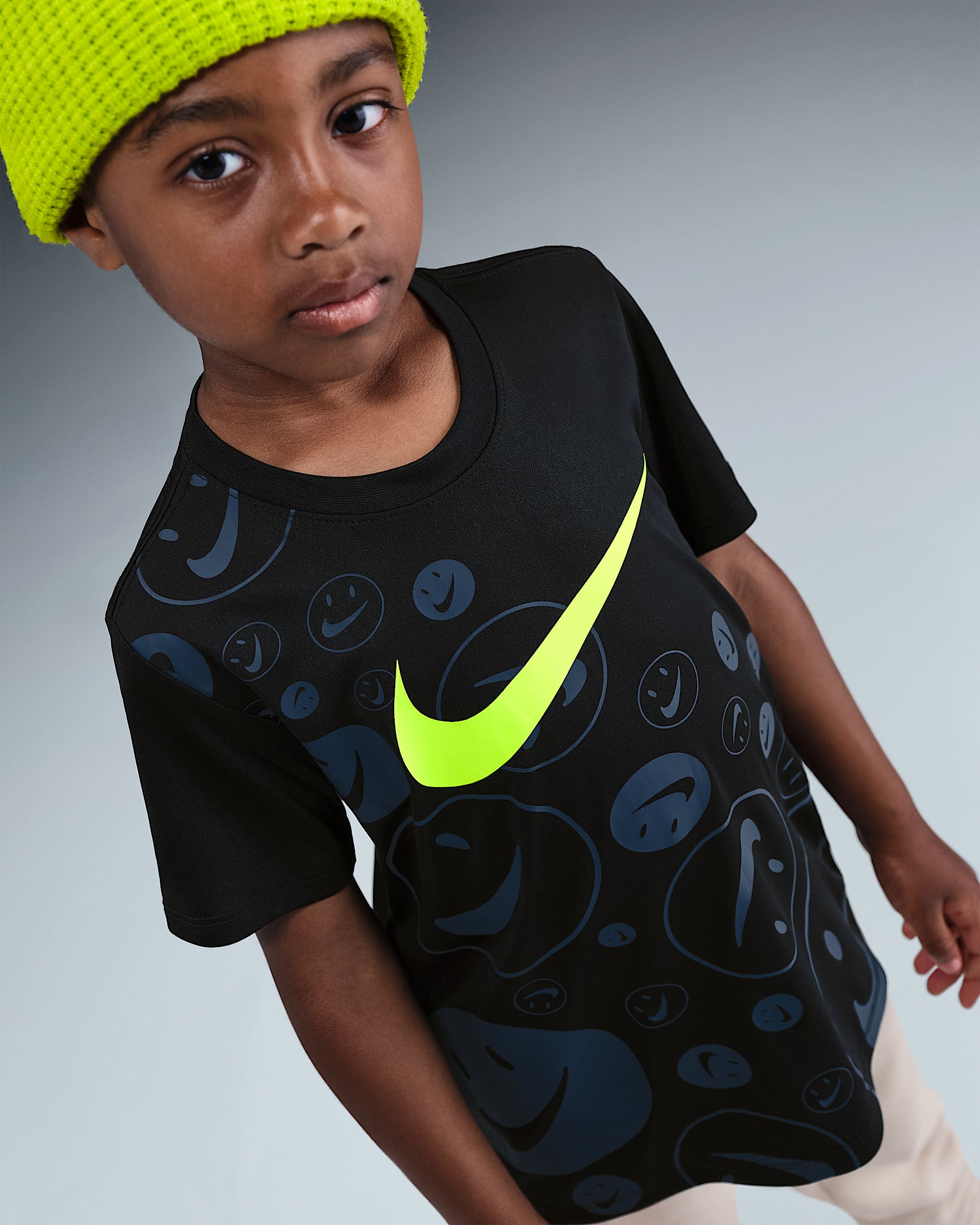 Nike Dri-FIT Little Kids' Icon T-Shirt - Black