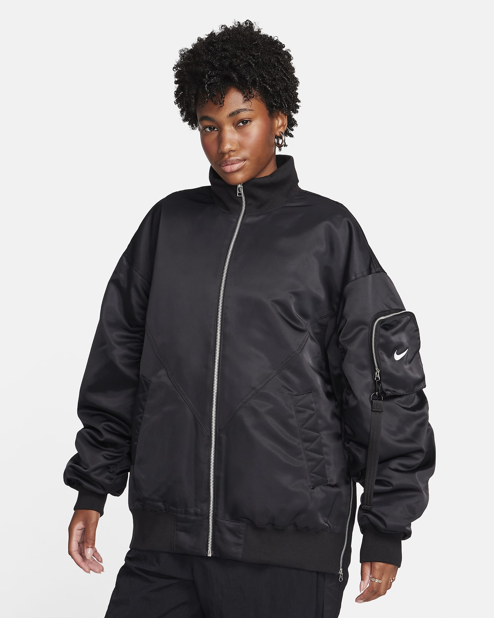 Nike Sportswear Essential Women's Therma-FIT Oversized Bomber Jacket ...