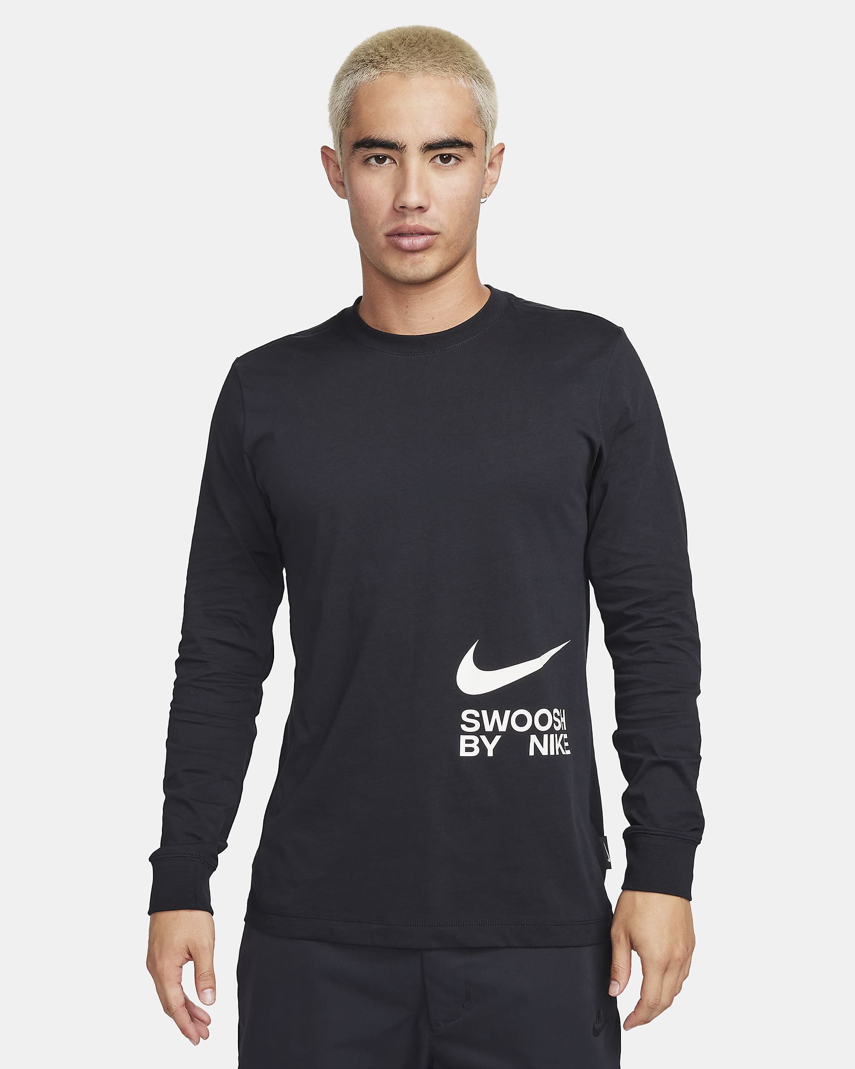 ナイキ スポーツウェア メンズ ロングスリーブ Tシャツ - ブラック