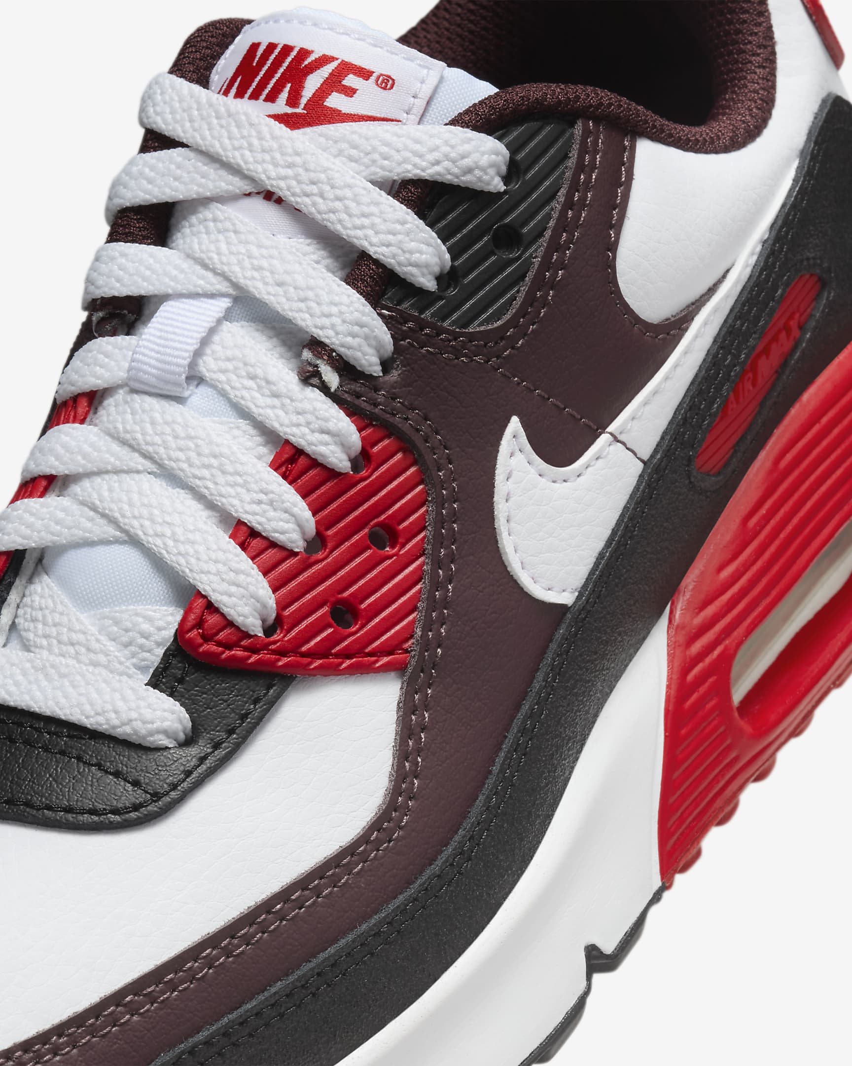 Nike Air Max 90 sko til store barn - Burgundy Crush/Svart/University Red/Hvit