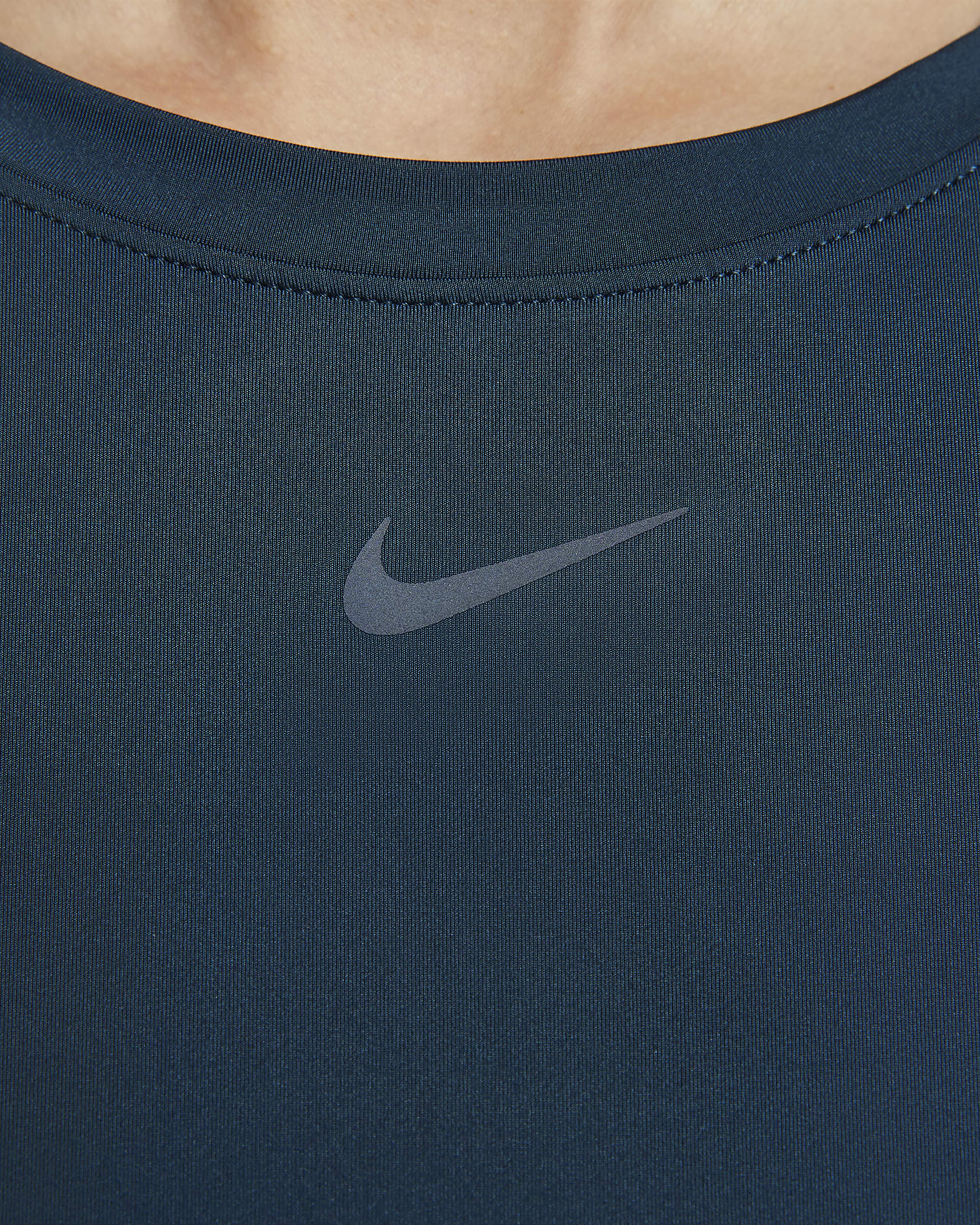 Nike One Classic 女款 Dri-FIT 長袖上衣 - Armory Navy/黑色