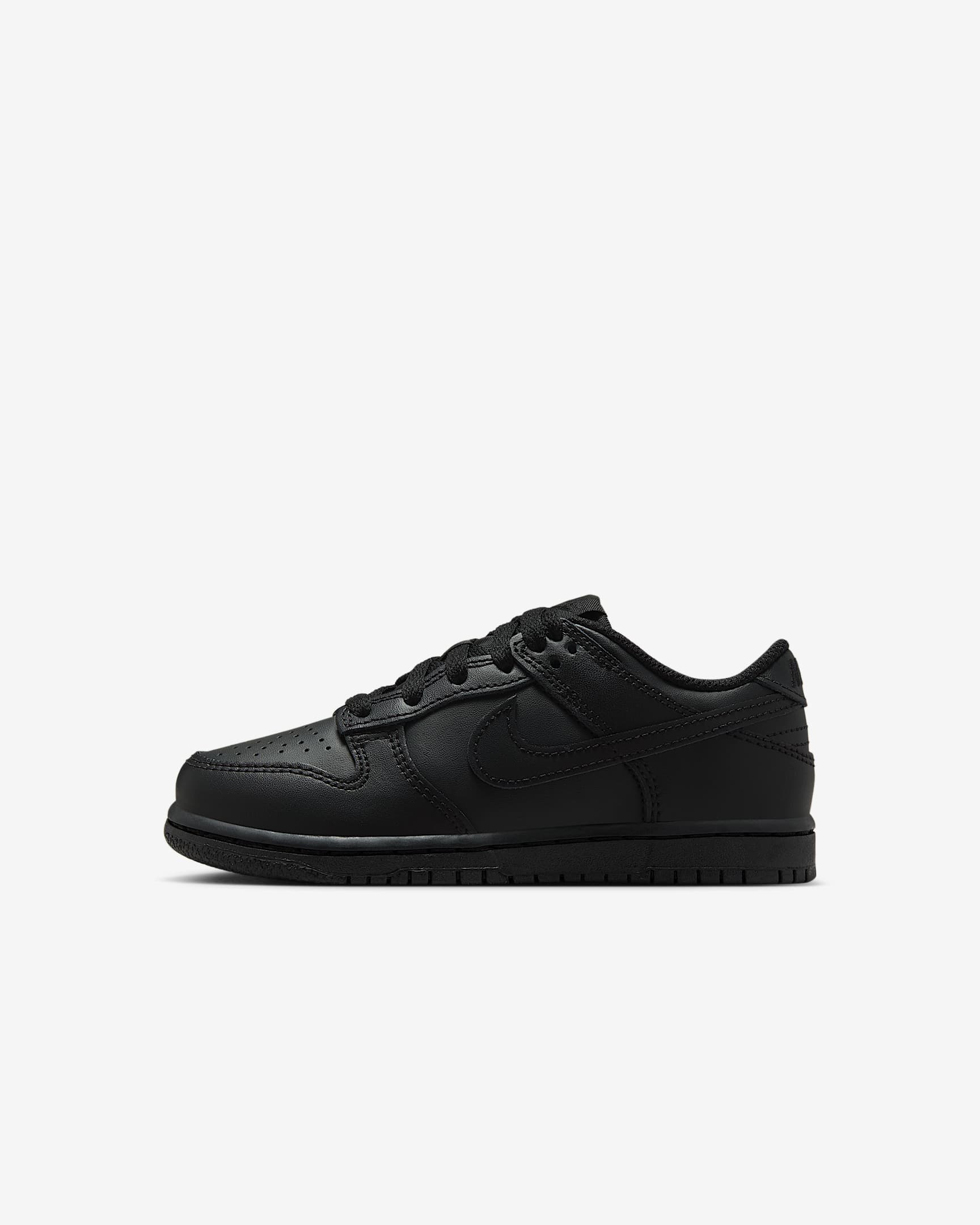 Tenis para niños de preescolar Nike Dunk Low - Negro/Negro/Negro