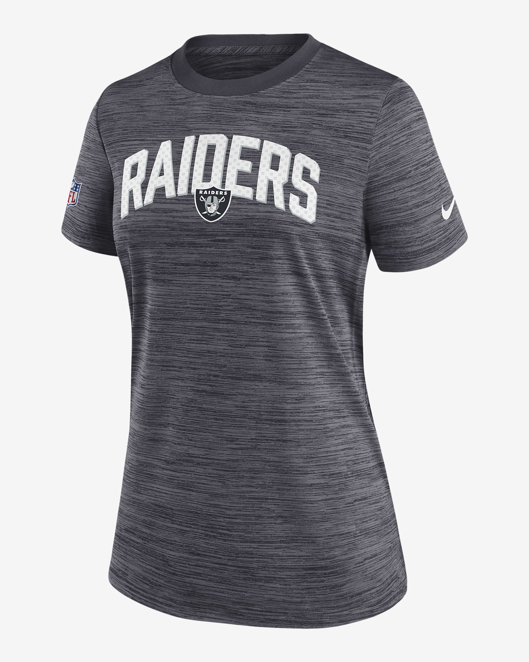 Nike Dri Fit Sideline Velocity Lockup Nfl Las Vegas Raiders Womens T Shirt 