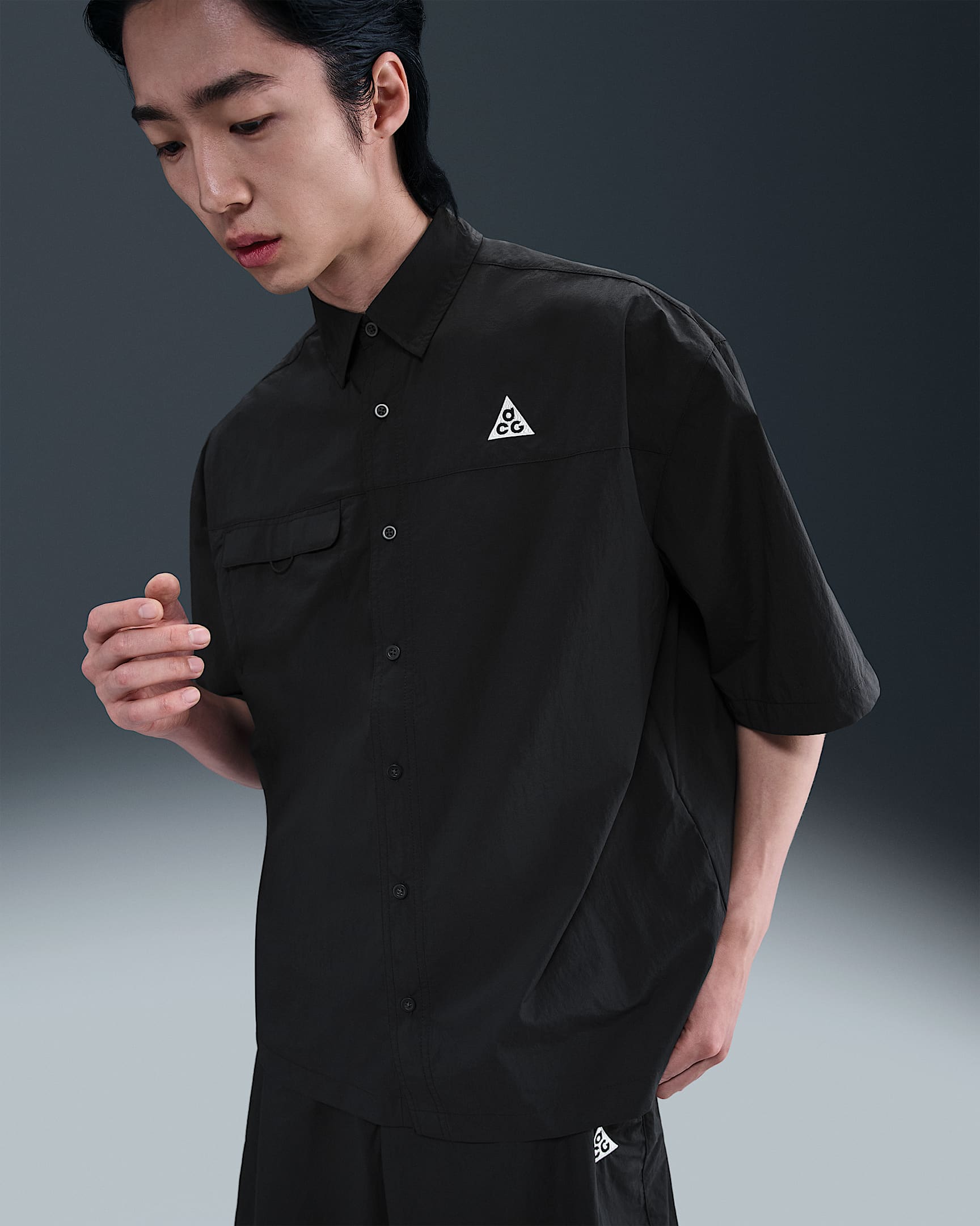 Nike ACG 'Orb Weaver' UV Repel Short-Sleeve Shirt - Black/Anthracite/Summit White