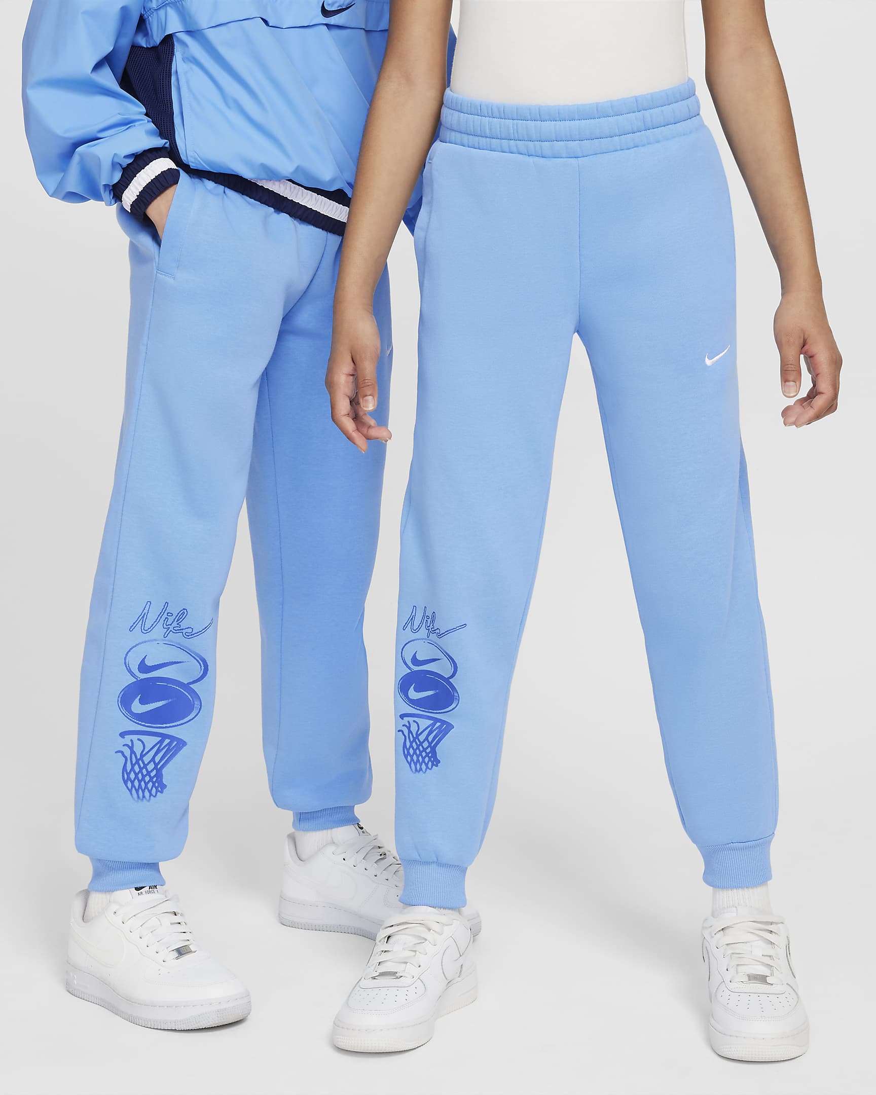 Nike Culture of Basketball Big Kids' Fleece Pants - University Blue/White