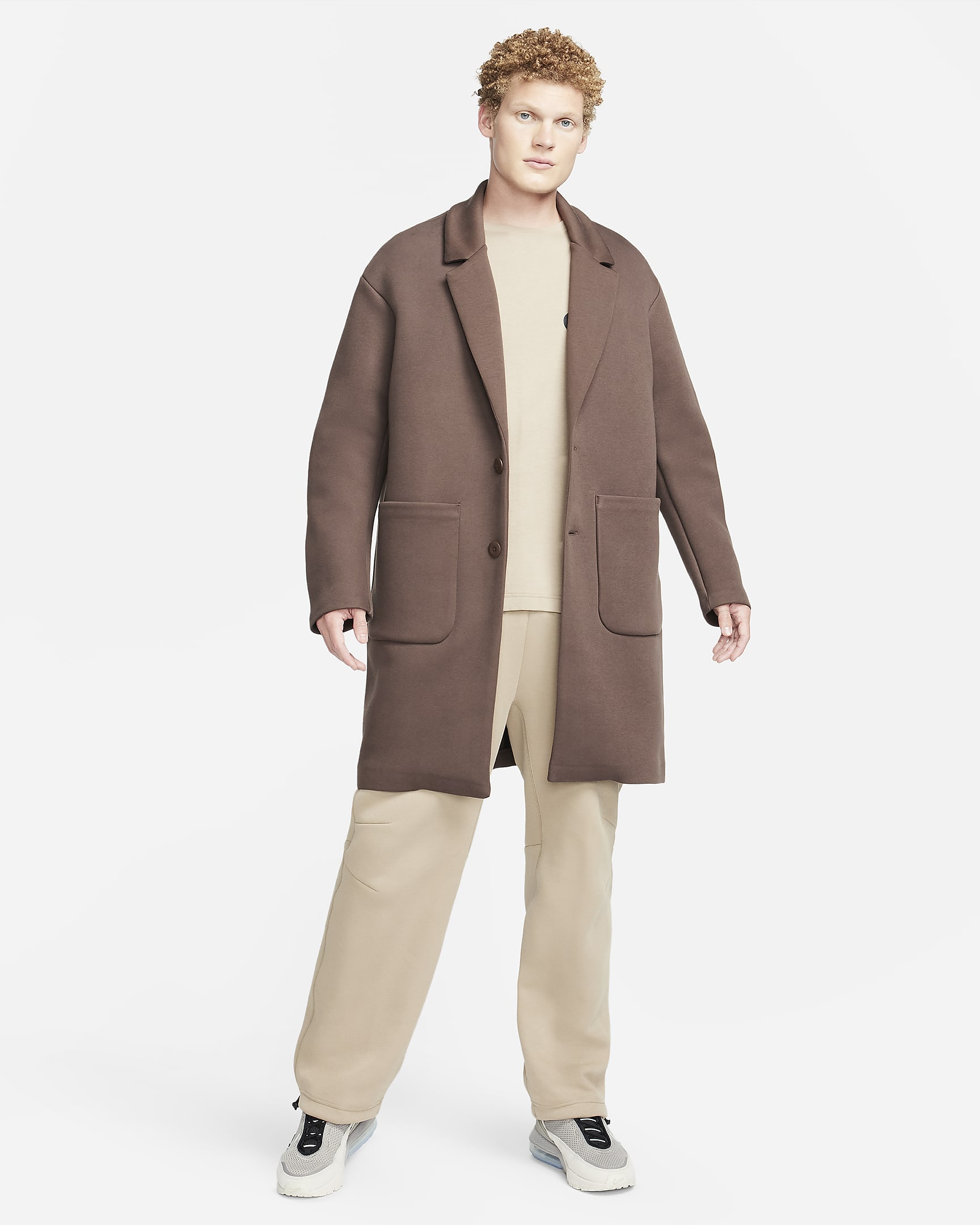 Nike Sportswear Tech Fleece Re-Imagined Men's Loose Fit Trench Coat - Baroque Brown