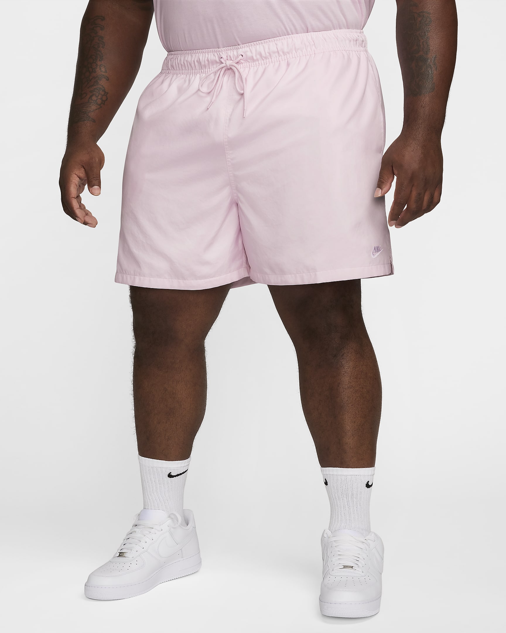 Nike Club Men's Woven Flow Shorts - Pink Foam/White