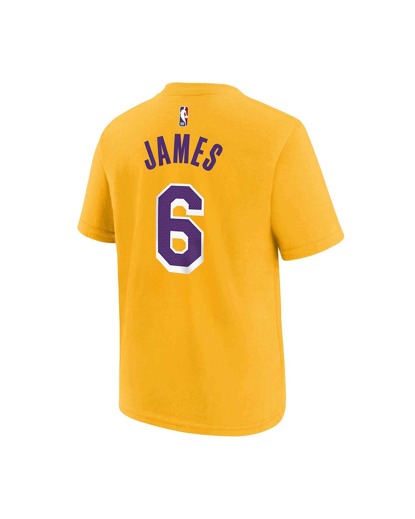 Playera de Nike NBA para niños talla grande LeBron James Lakers - Amarillo