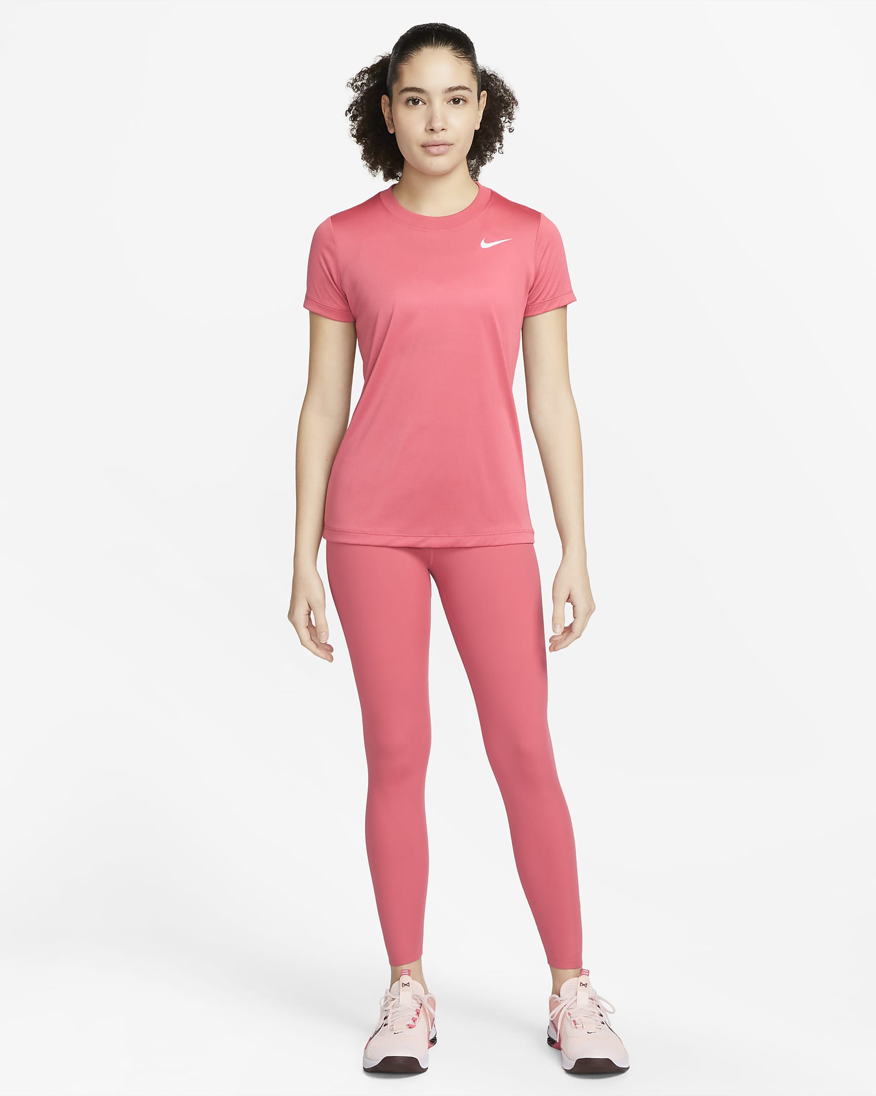 Nike One Luxe Women's Mid-Rise 7/8 Leggings - Archaeo Pink/Clear