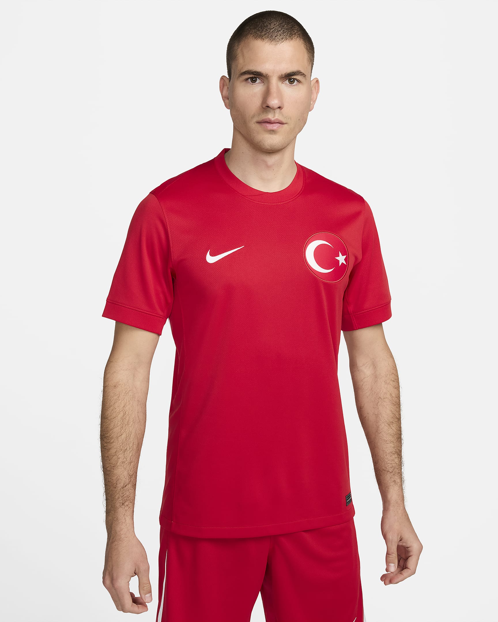 Türkei 2024/25 Stadium Away Nike Replica Fußballtrikot mit Dri-FIT-Technologie für Herren - Sport Red/Sport Red/Weiß