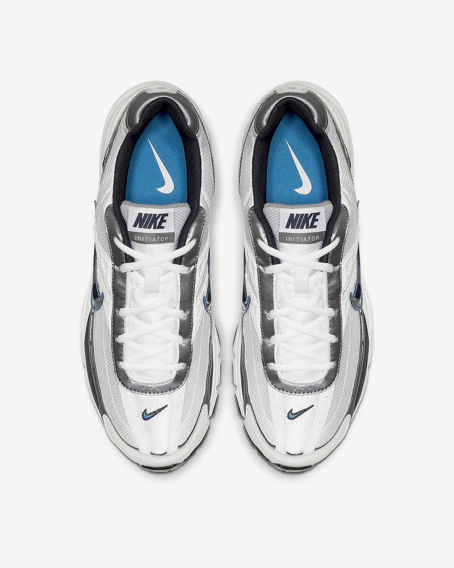 รองเท้าวิ่งผู้ชาย Nike Initiator - ขาว/Metallic Cool Grey/Obsidian