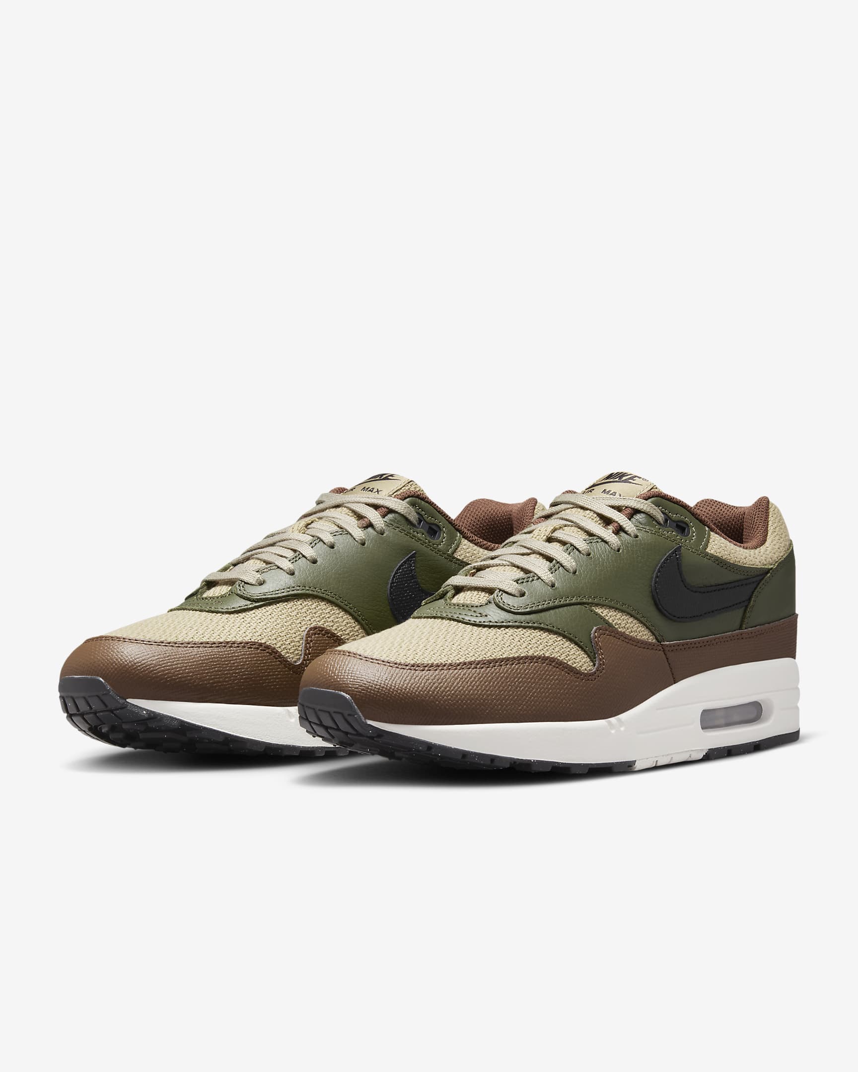 Nike Air Max 1 Essential Premium Men's Shoes - Neutral Olive/Cargo Khaki/Cacao Wow/Black