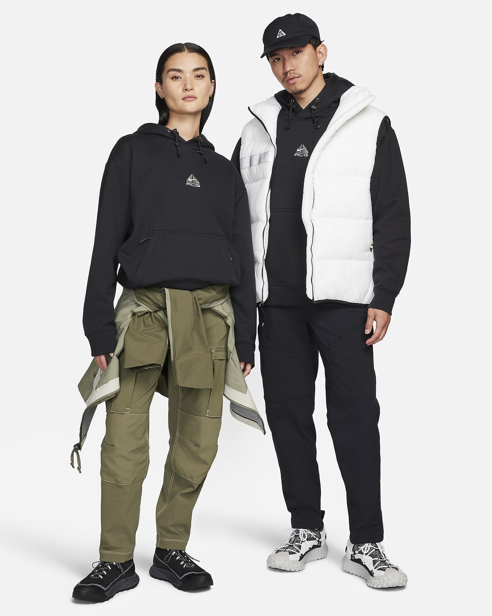 เสื้อมีฮู้ดผ้าฟลีซแบบสวม Nike ACG Therma-FIT - ดำ/Anthracite/Summit White