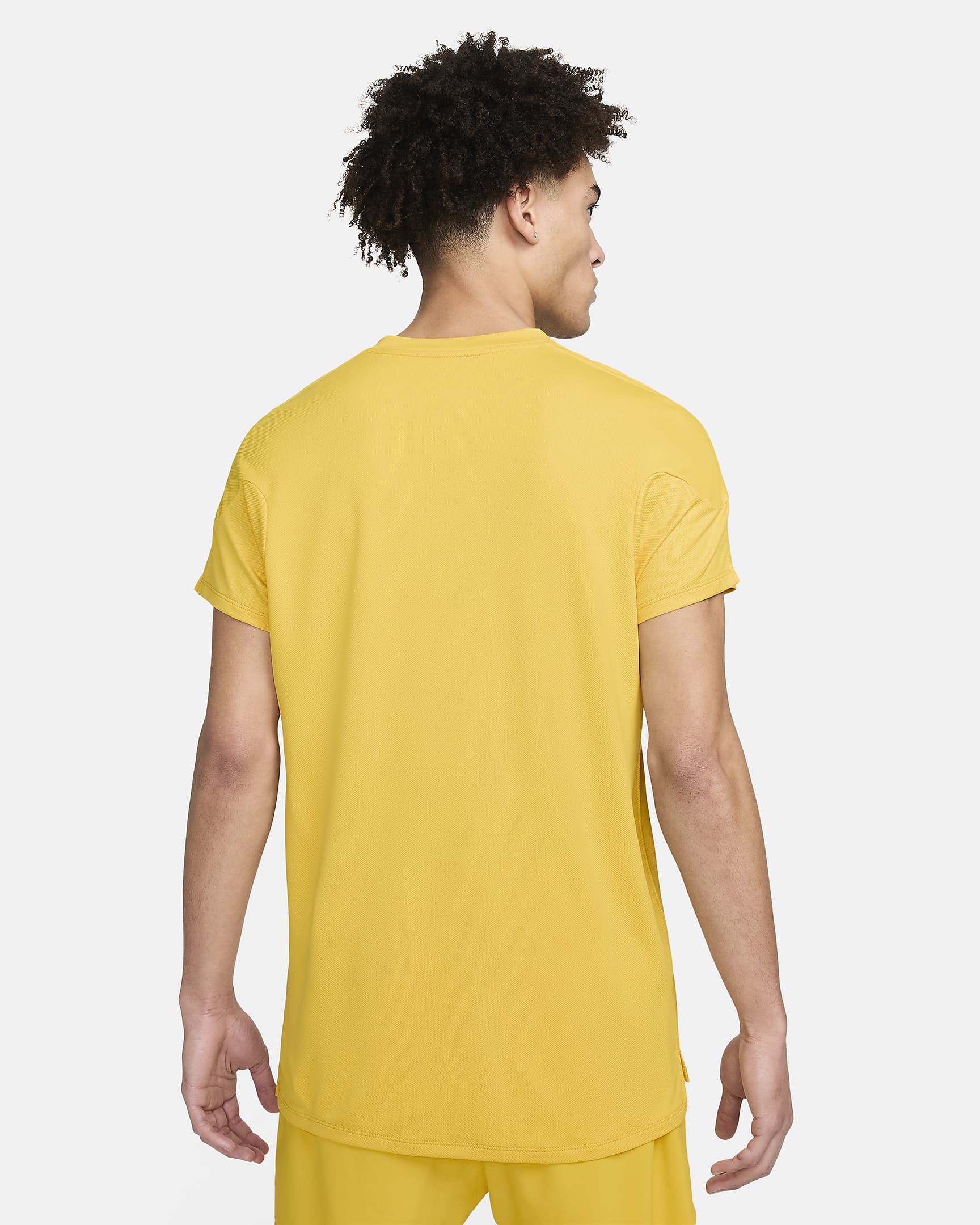 Męska koszulka do tenisa Dri-FIT NikeCourt Slam - Vivid Sulfur/Czerń