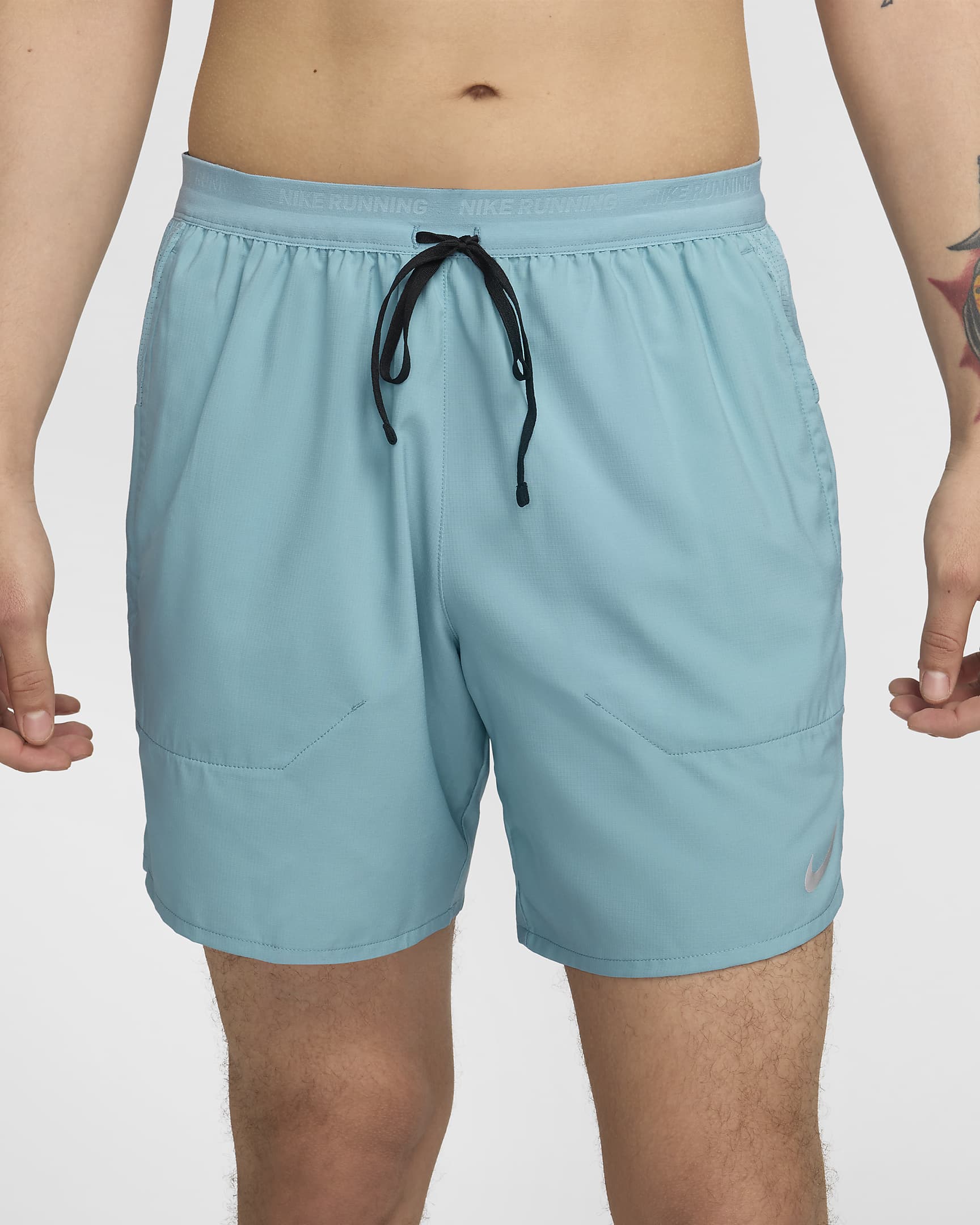 Shorts da running 18 cm con slip foderati Dri-FIT Nike Stride – Uomo - Denim Turquoise/Nero