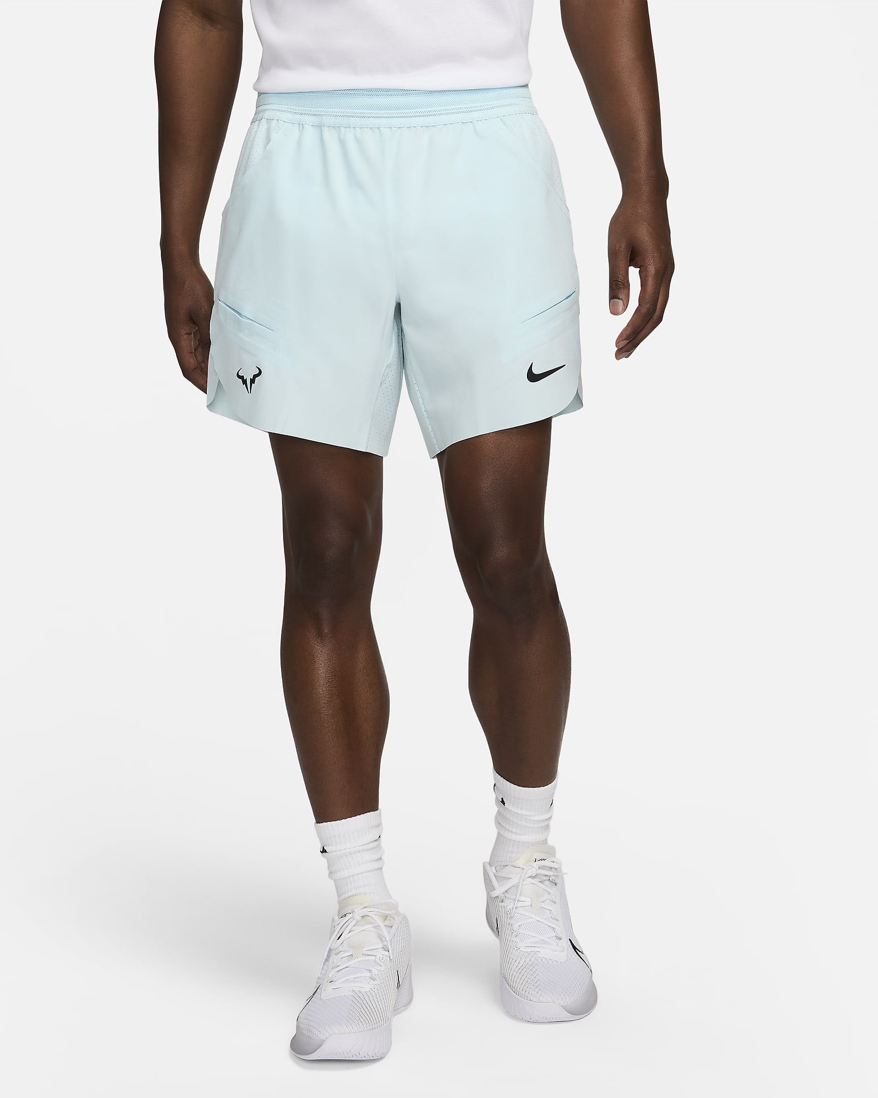 Rafa Nike Dri-FIT ADV Tennisshorts für Herren (ca. 18 cm) - Glacier Blue/Schwarz