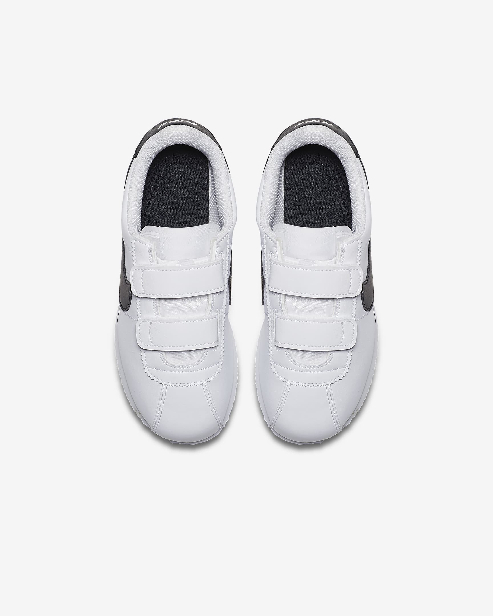 Nike Cortez Basic SL 小童鞋款 - 白色/黑色