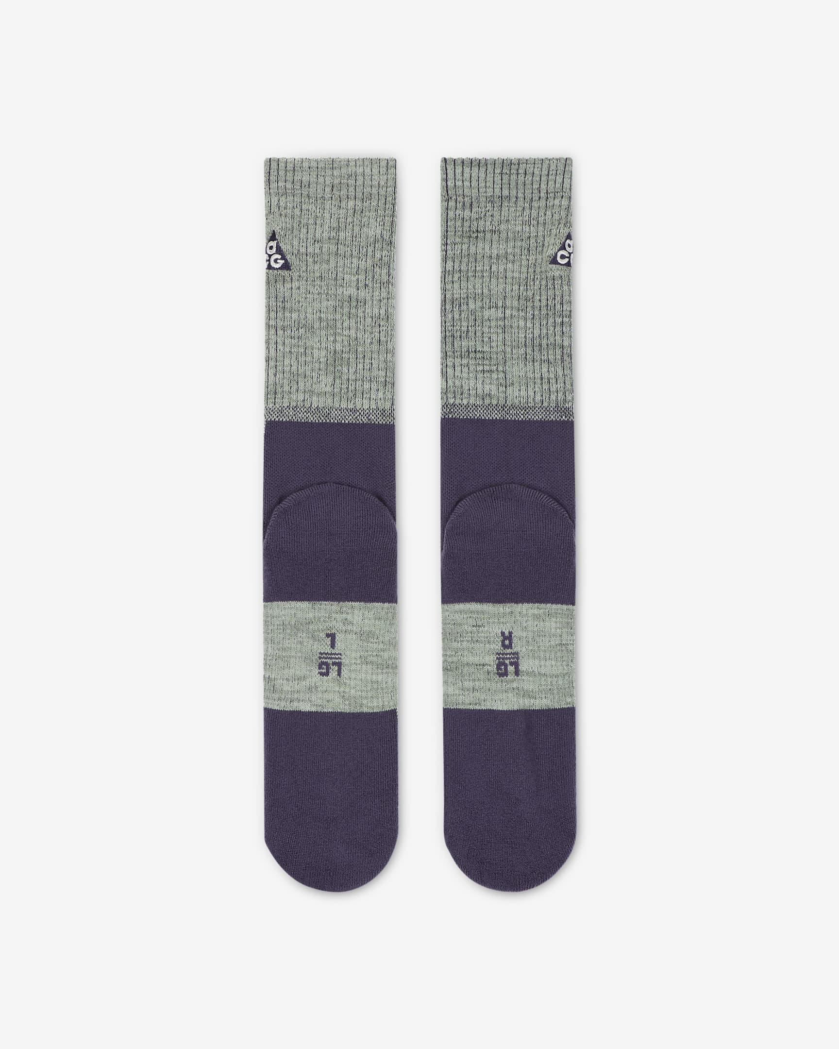 Nike ACG Everyday Cushioned Crew Socks (1 Pair) - Jade Horizon/Dark Raisin/Seafoam/Light Orewood Brown