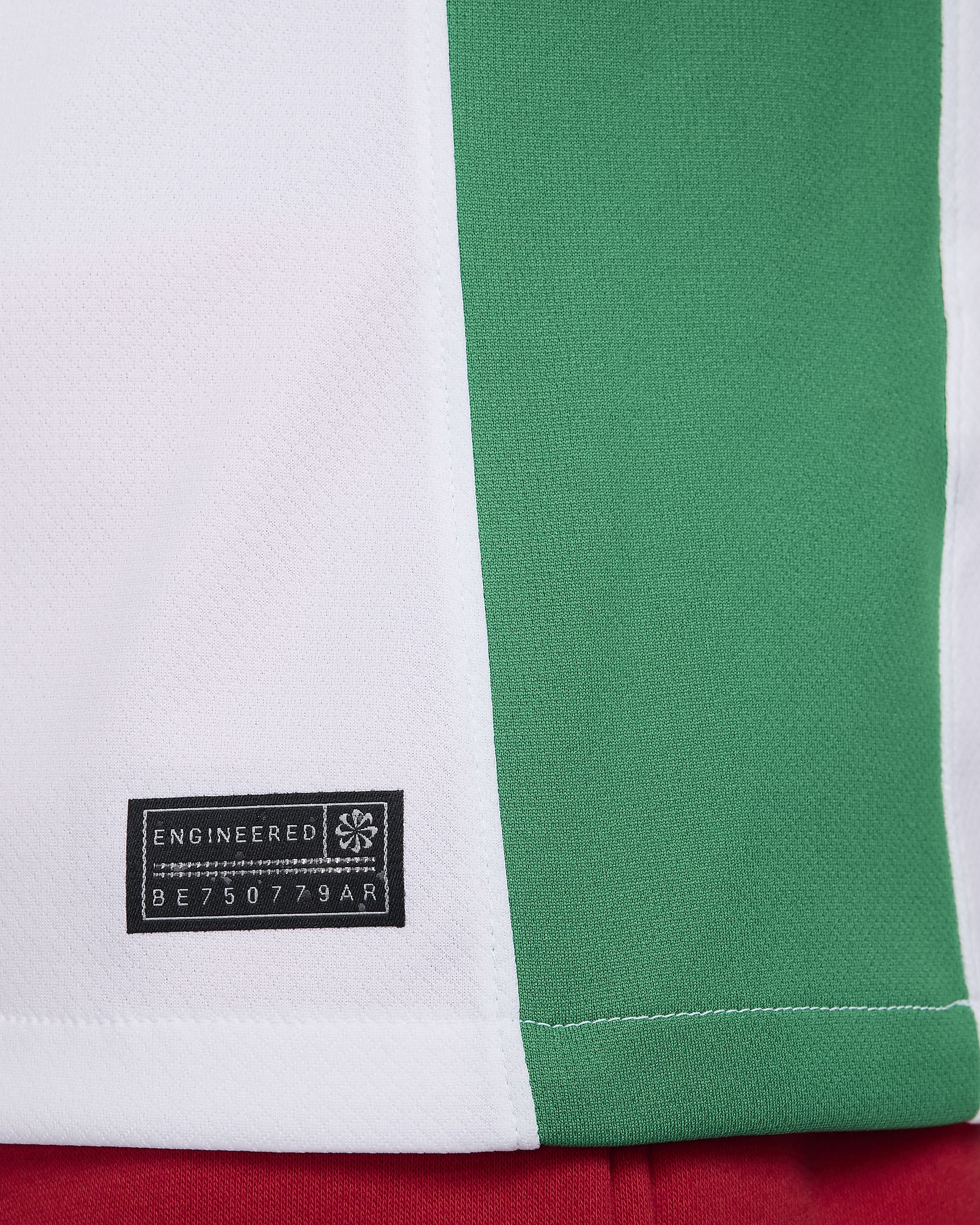 Dámská replika domácího fotbalového dresu Nike Dri-FIT Nigérie (ženský tým) Stadium 2024/25 - Bílá/Lucky Green/Challenge Red