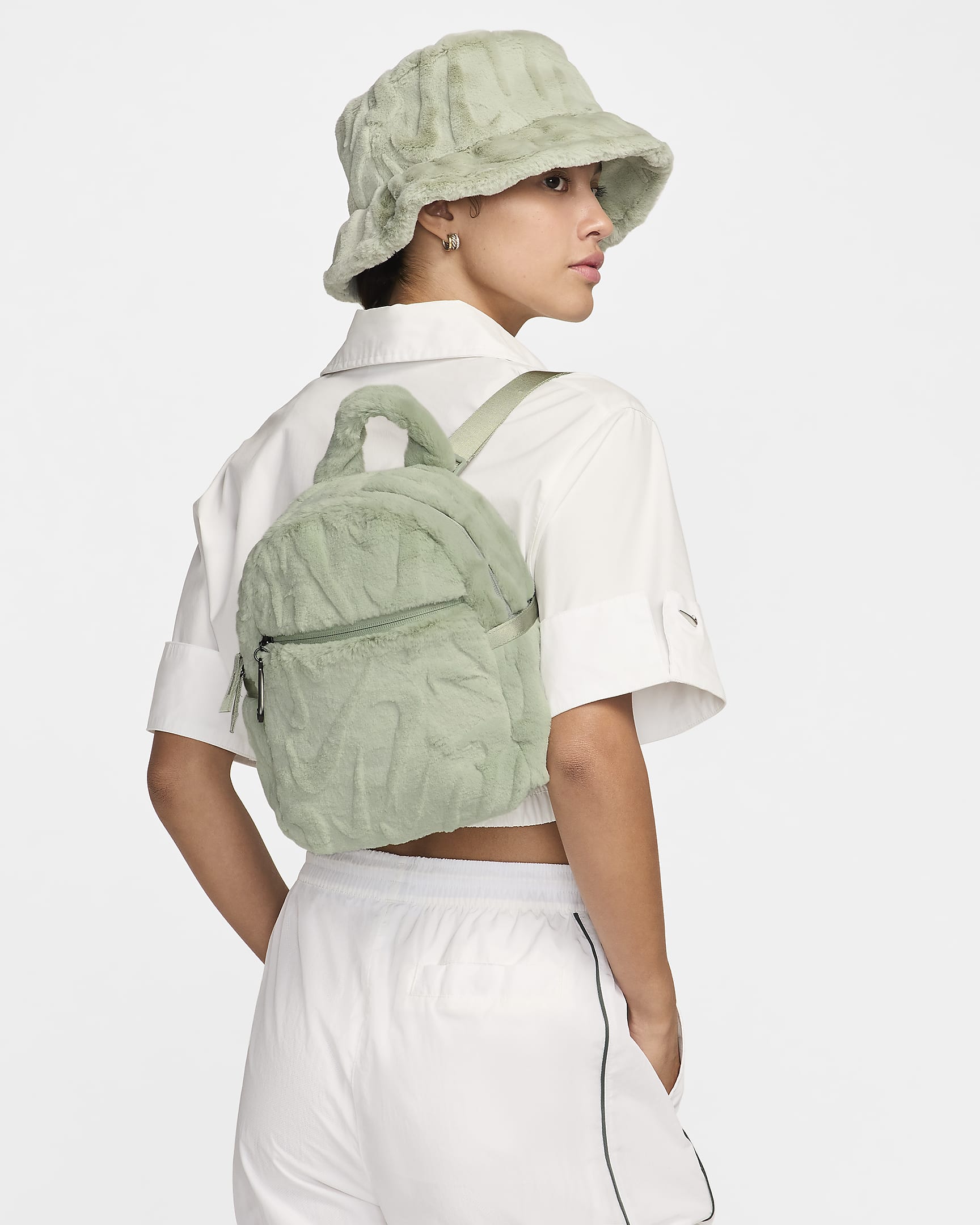 Nike Sportswear Futura 365 Mini-Rucksack aus Kunstfell (6 l) - Jade Horizon/Jade Horizon/Jade Horizon