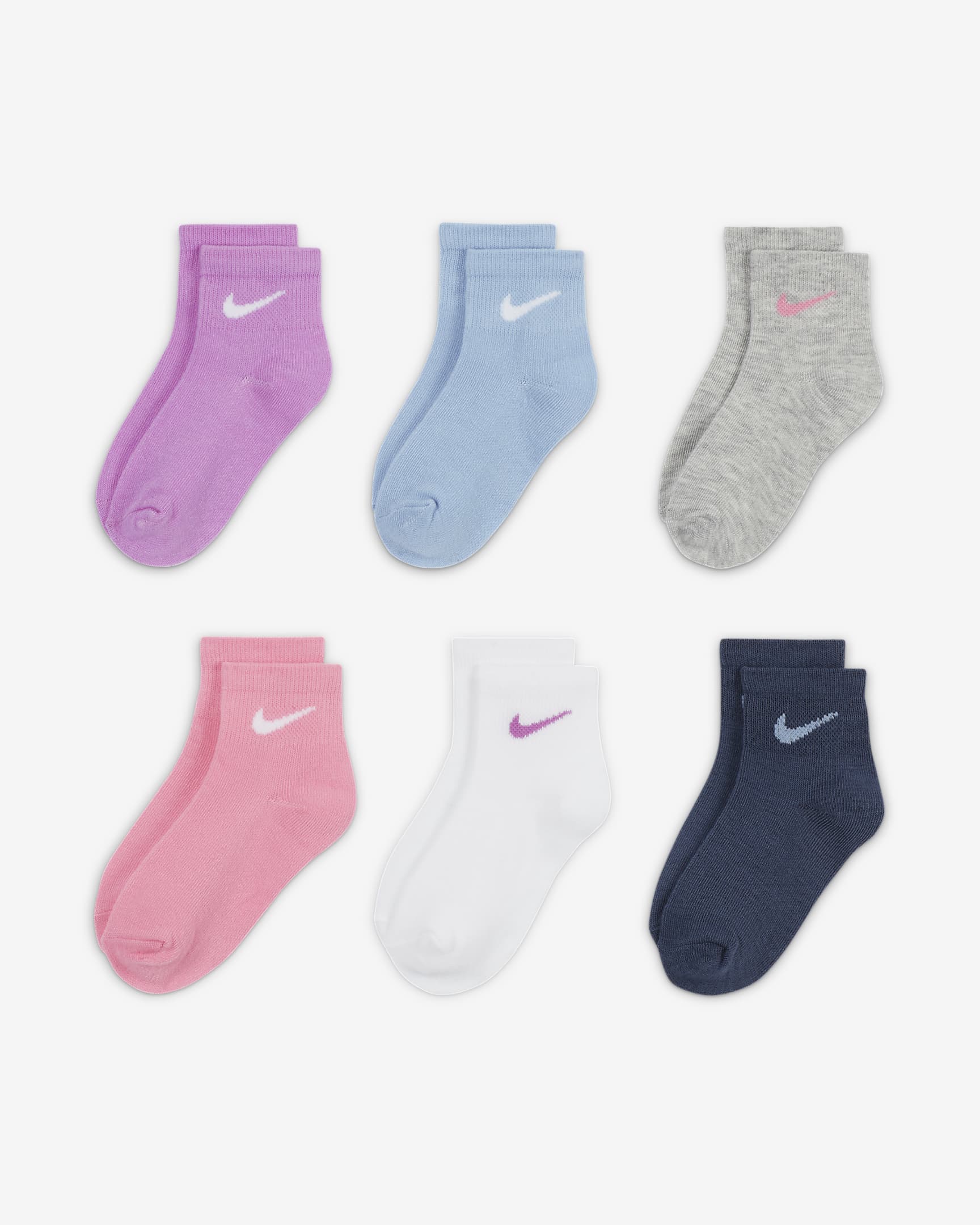 Nike Little Kids' Ankle Socks (6 Pairs). Nike.com